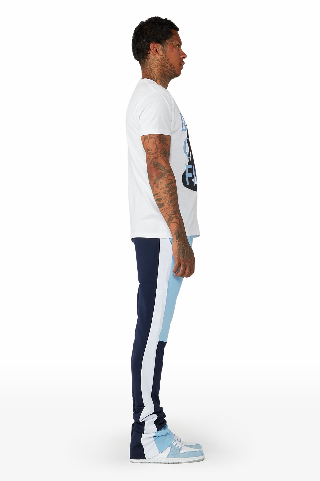 Seether White/Blue T-Shirt/Super Stacked Set