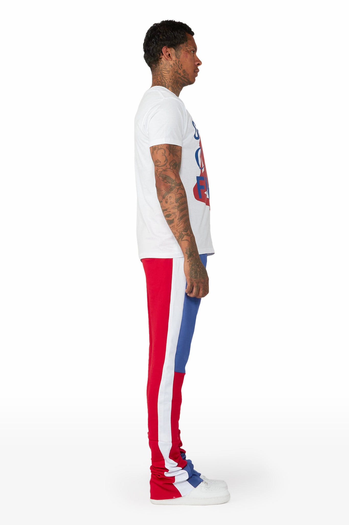 Seether White/Royal T-Shirt/Super Stacked Set