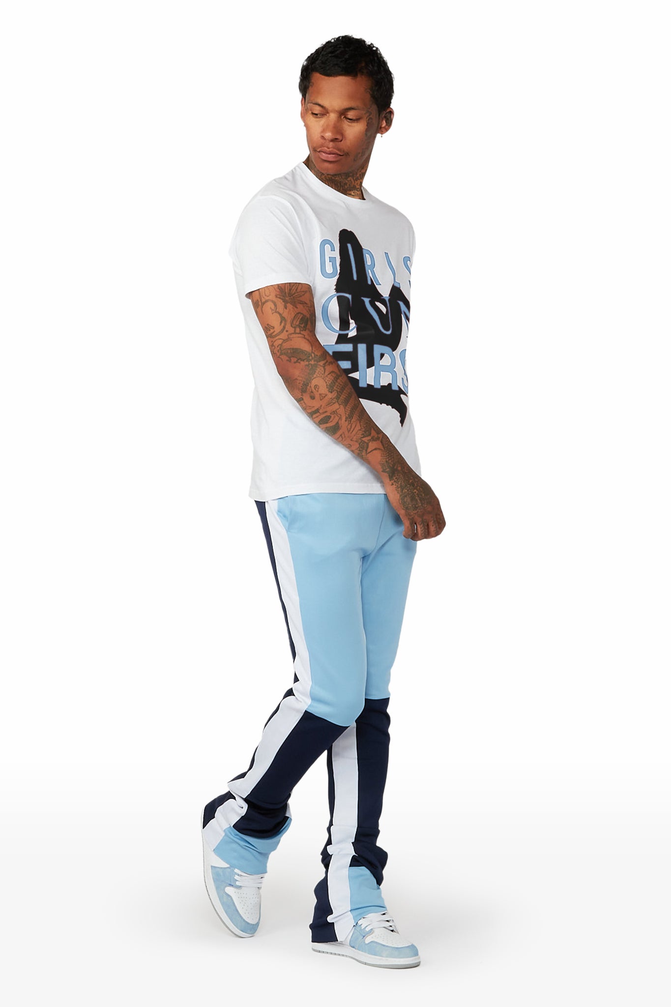 Seether White/Blue T-Shirt/Super Stacked Set