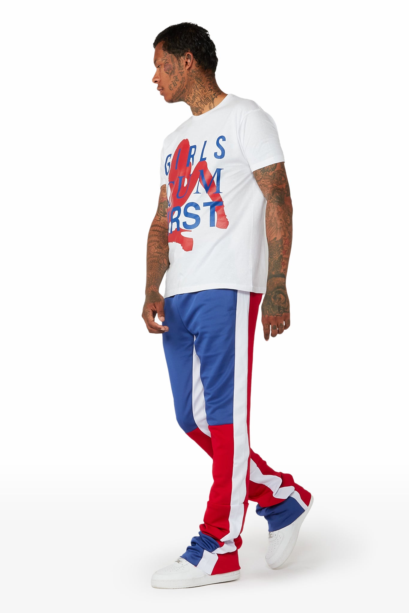 Seether White/Royal T-Shirt/Super Stacked Set