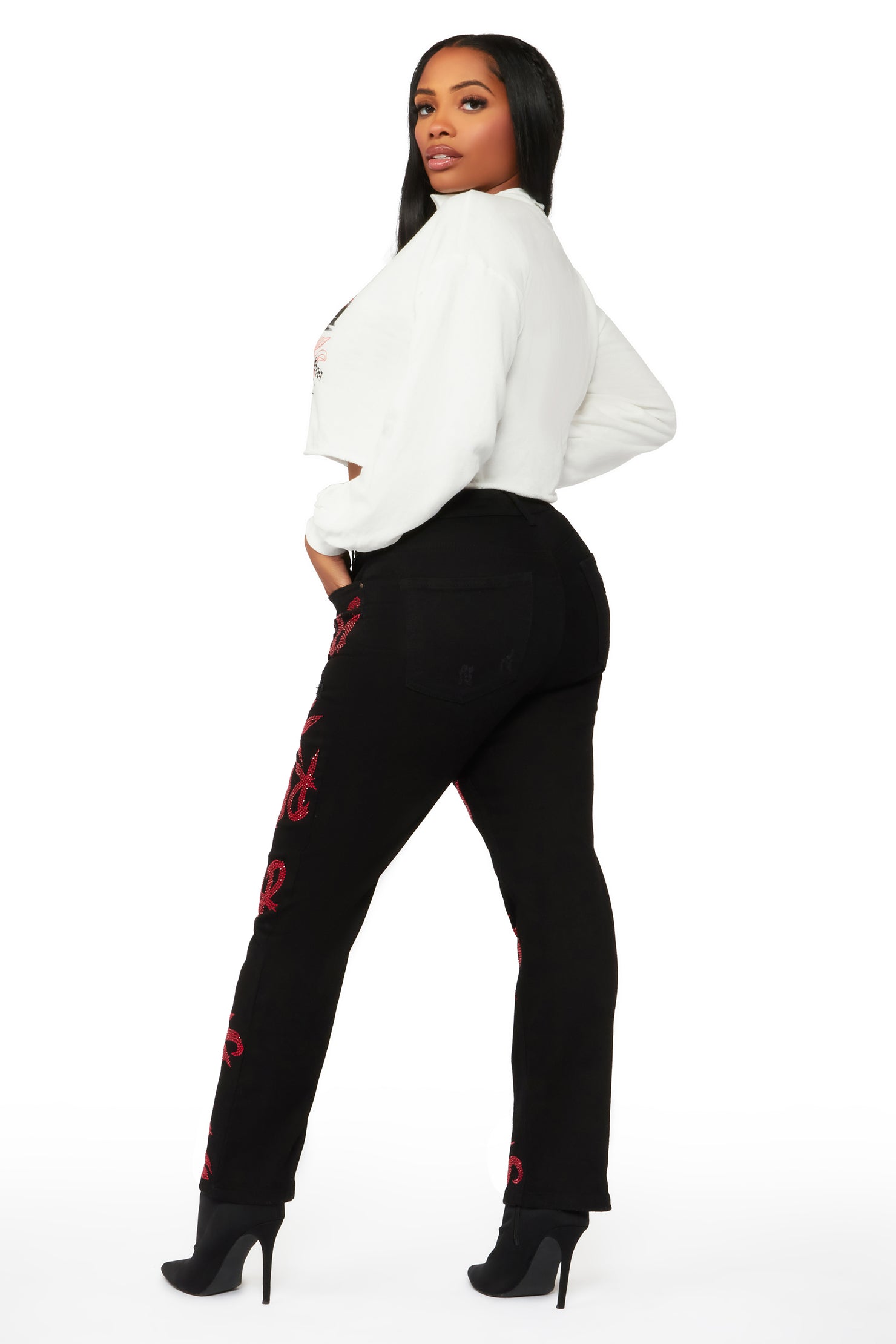 Sound The Alarm Black Wide Leg Jean