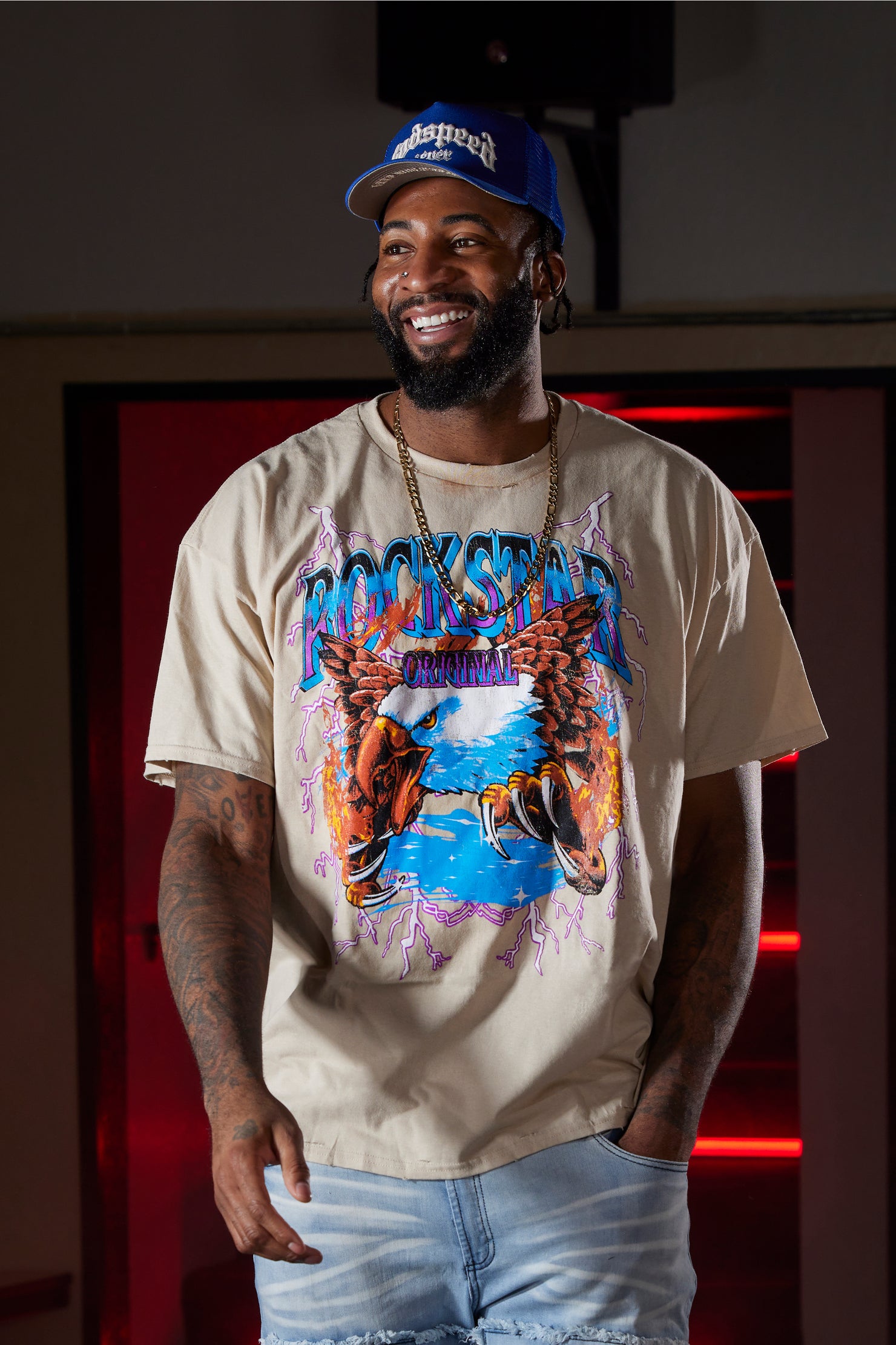 Darken Beige Graphic T-Shirt