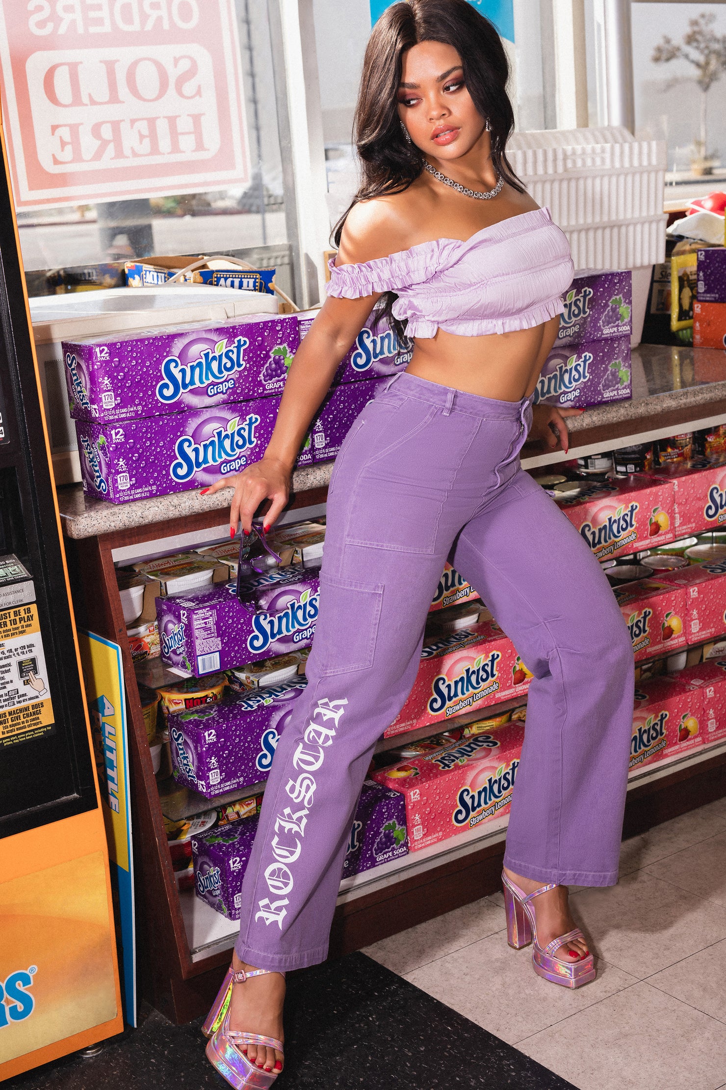 Jaliyah Crop Tank-Lavender