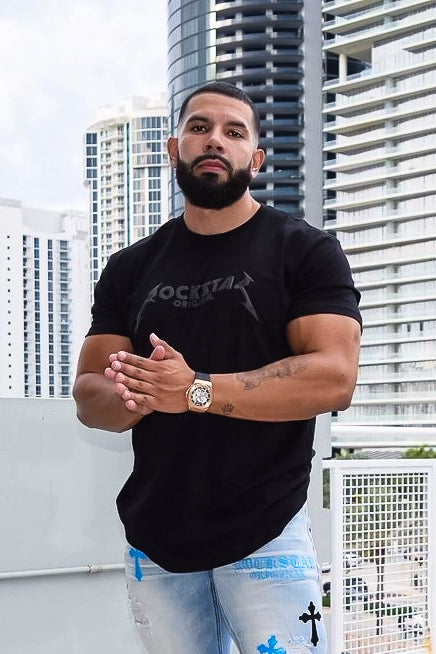 Diogo Printed T-Shirt- Black