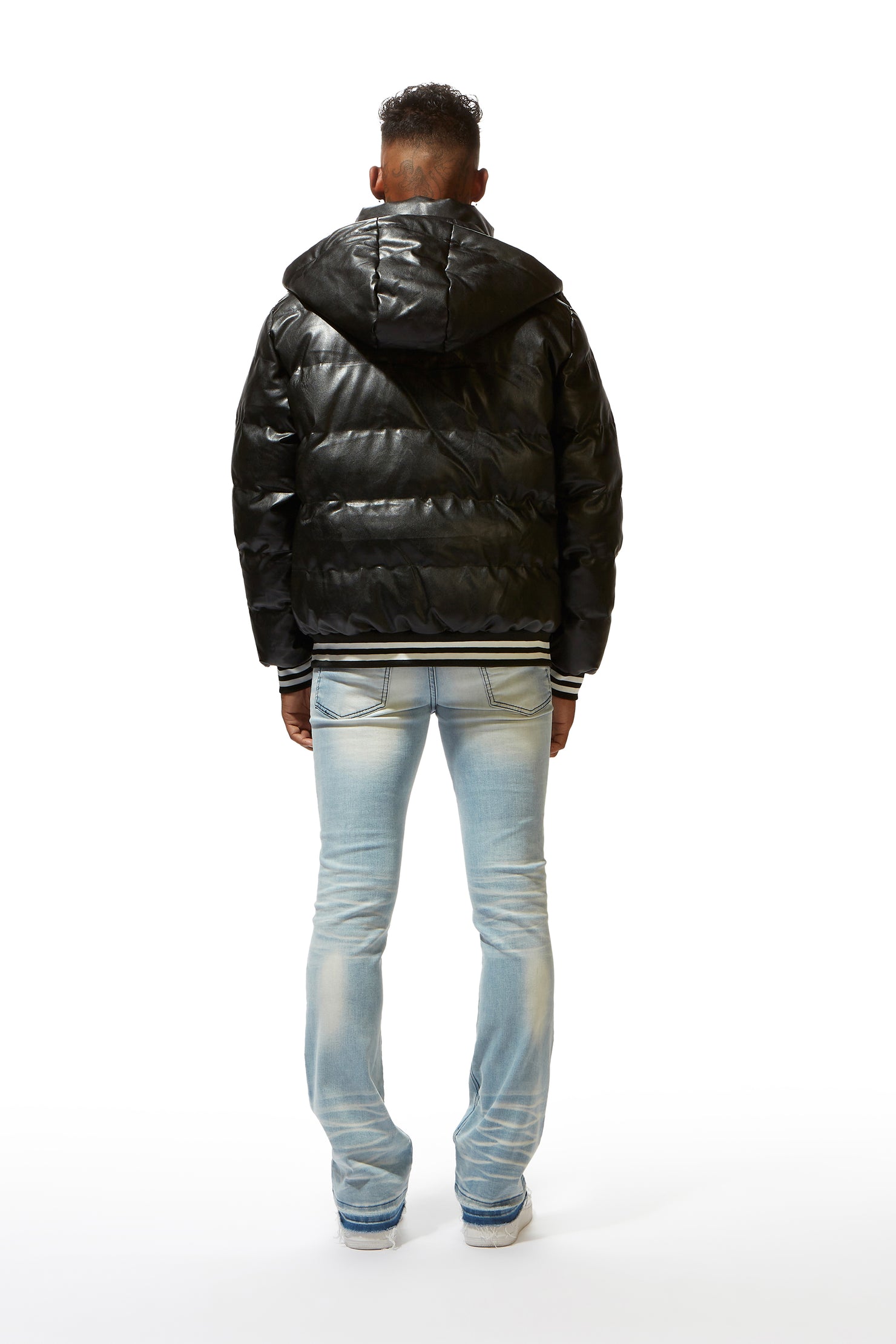 Sir Black Graphic Puffer Jacket