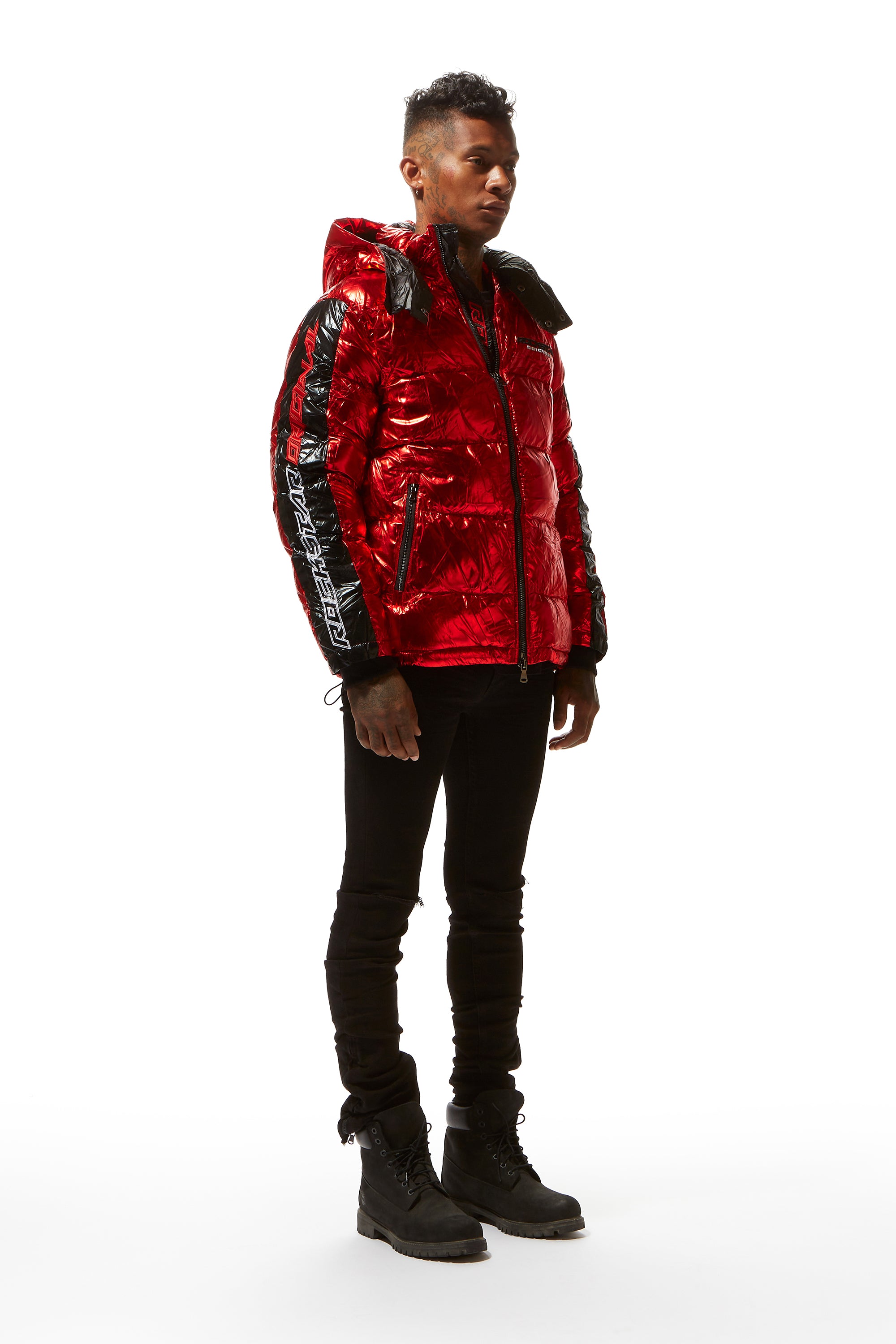 Metallic on sale black jacket