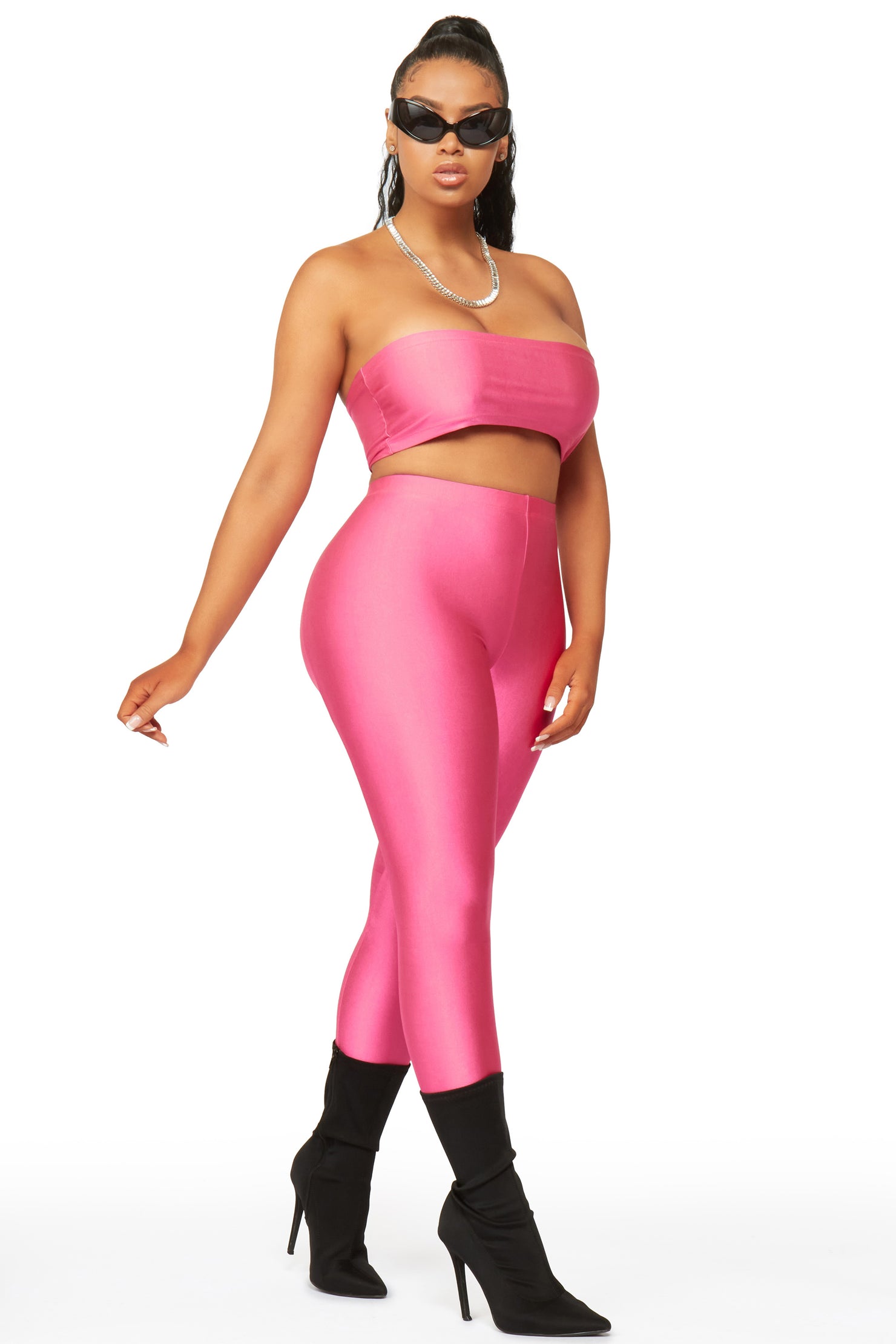 Zaria Fuchsia Matching Pant Set