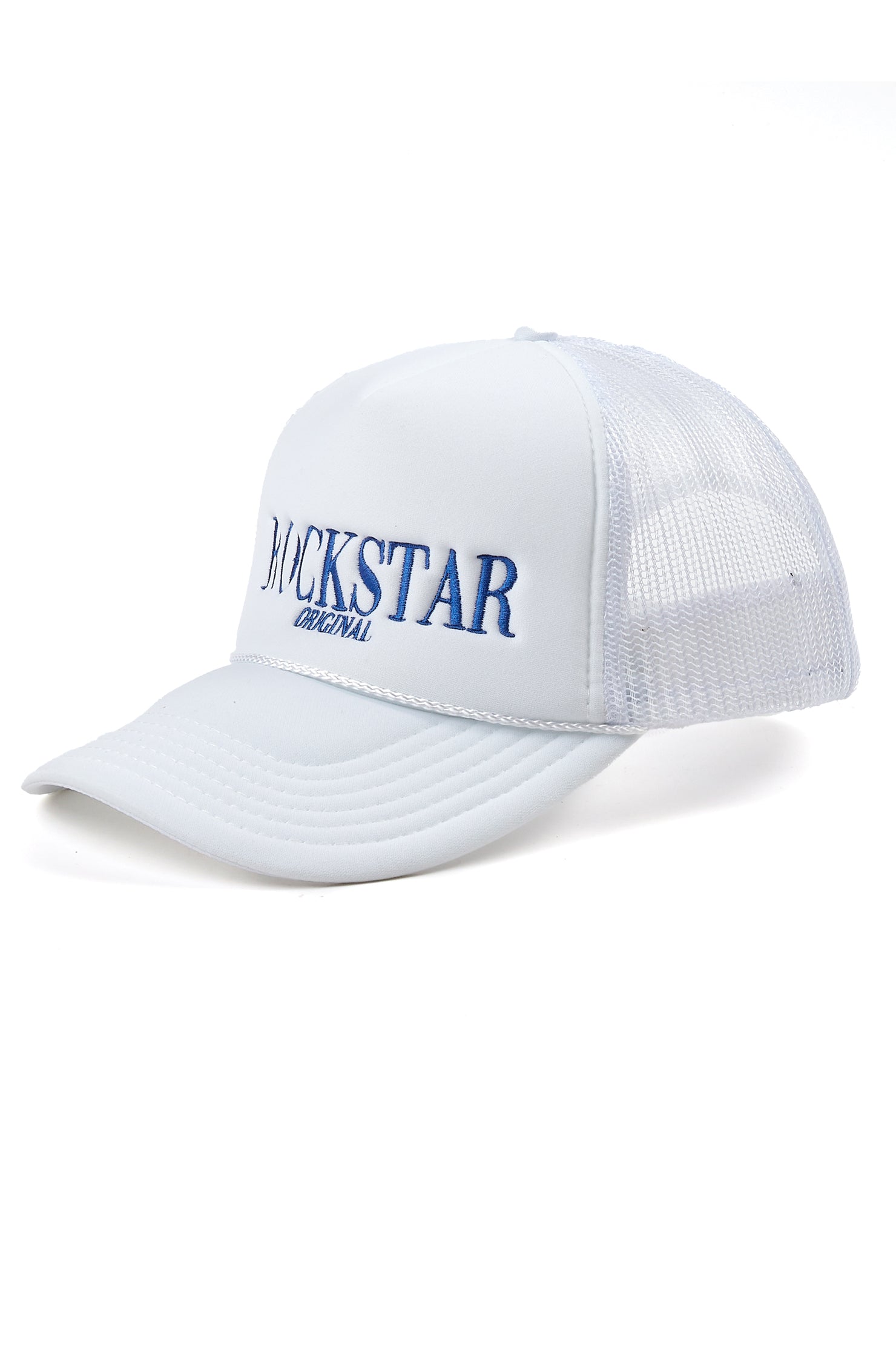 Octavio White/Blue Trucker Hat