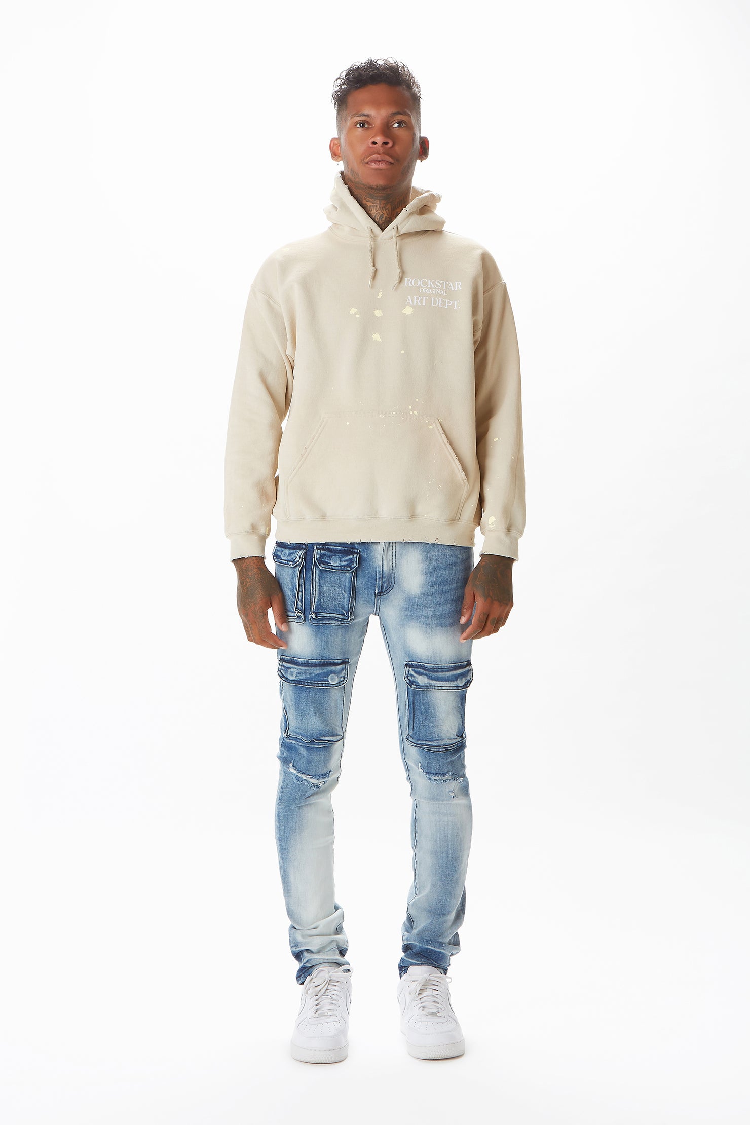 Art Dist. Beige Graphic Hoodie