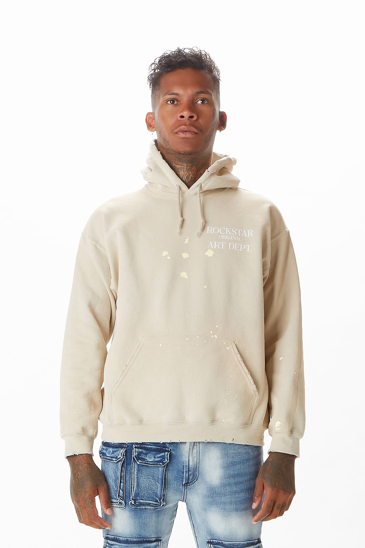Art Dist. Beige Graphic Hoodie