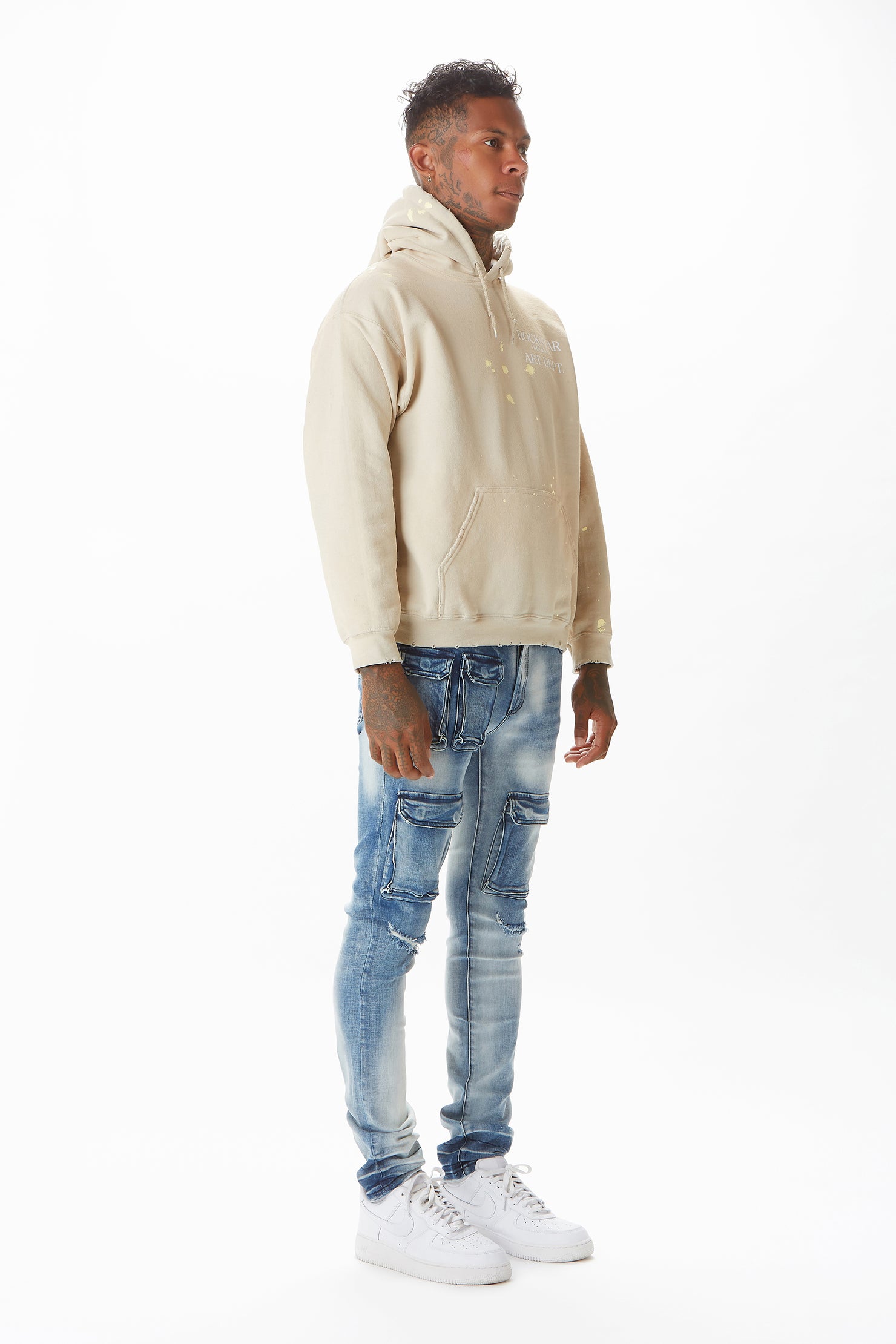 Art Dist. Beige Graphic Hoodie