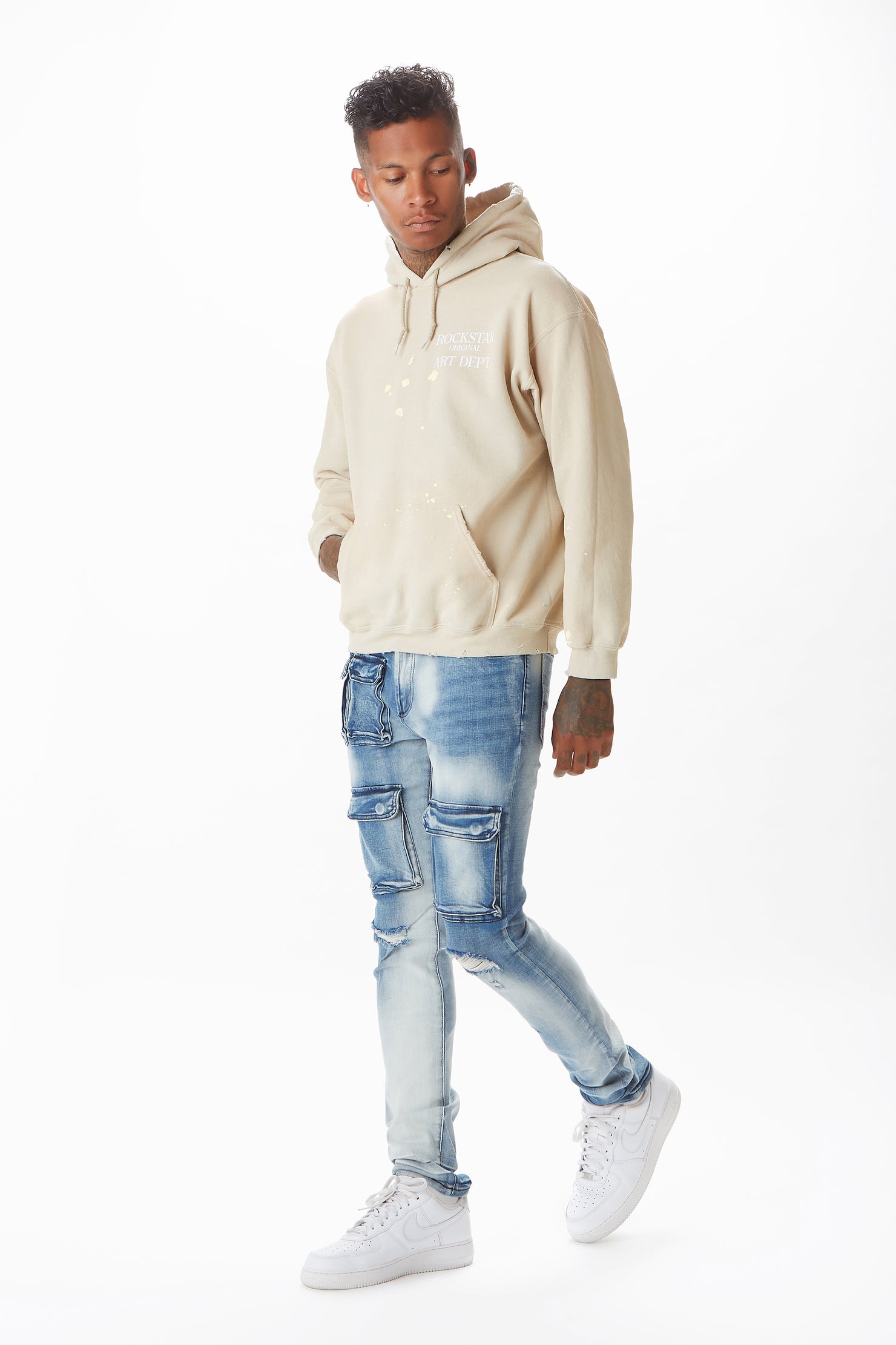 Art Dist. Beige Graphic Hoodie