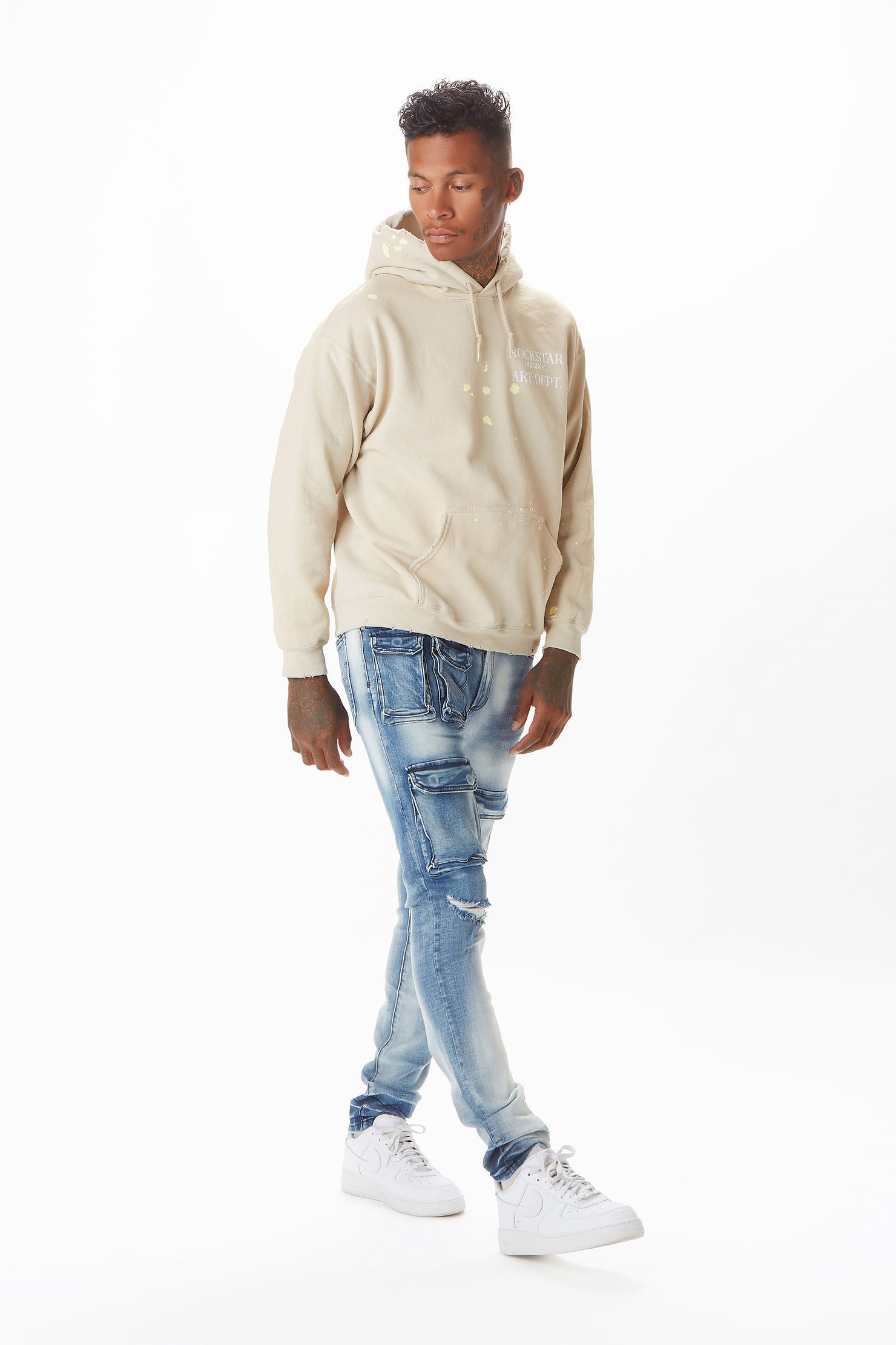 Art Dist. Beige Graphic Hoodie