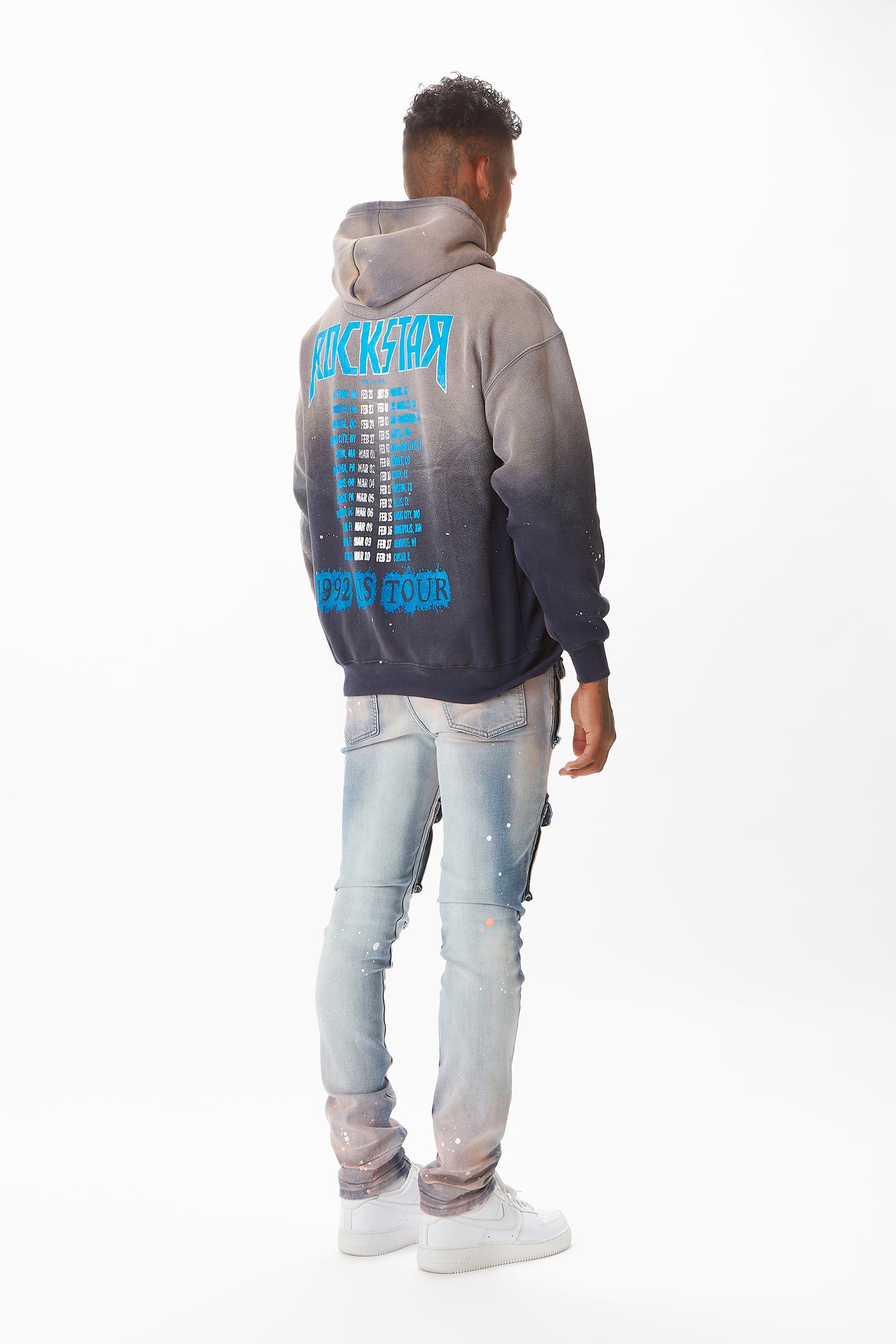 Sabbath Navy Graphic Printed Hoodie