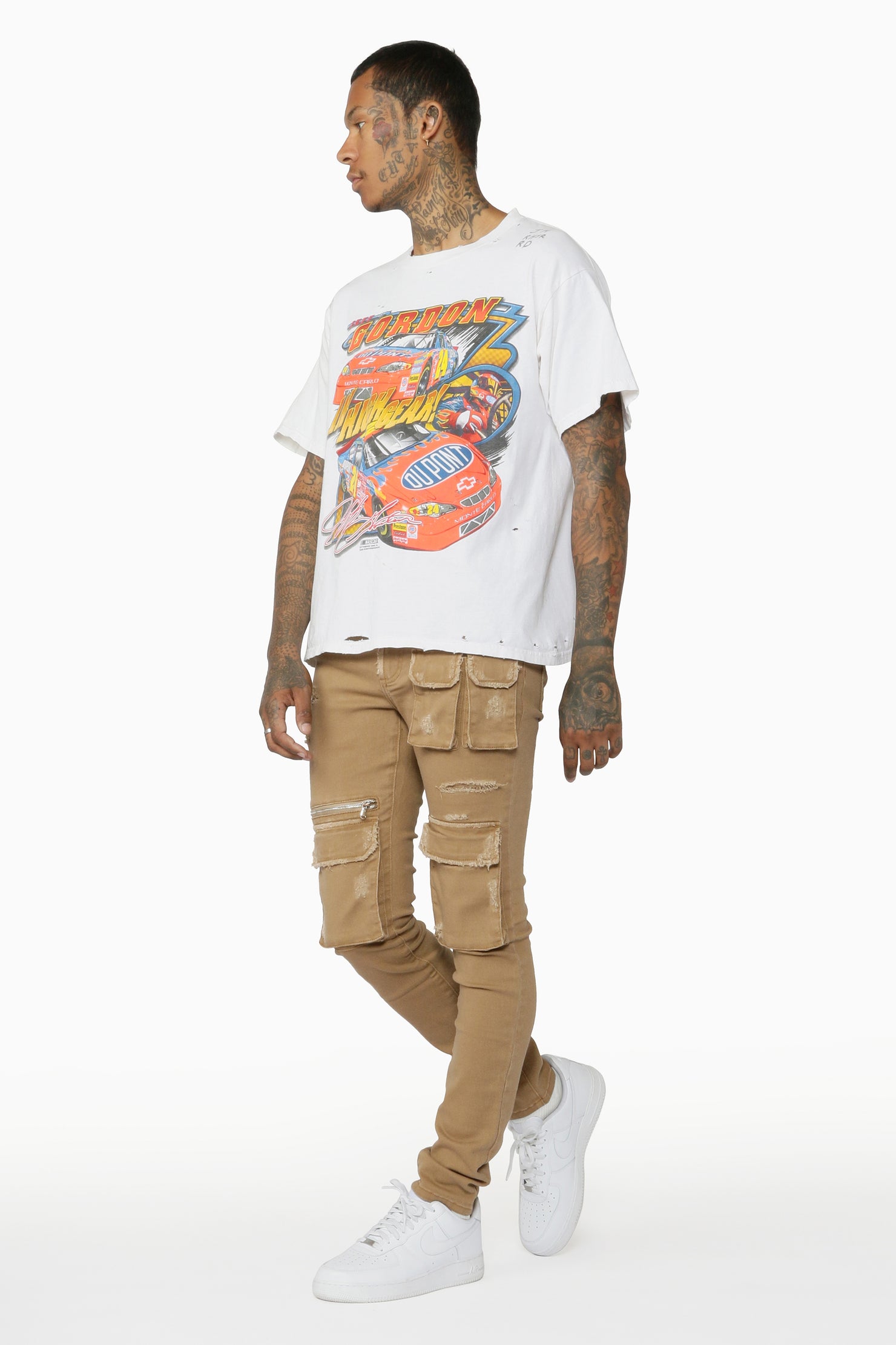 Kyre Beige Cargo Skinny Jean