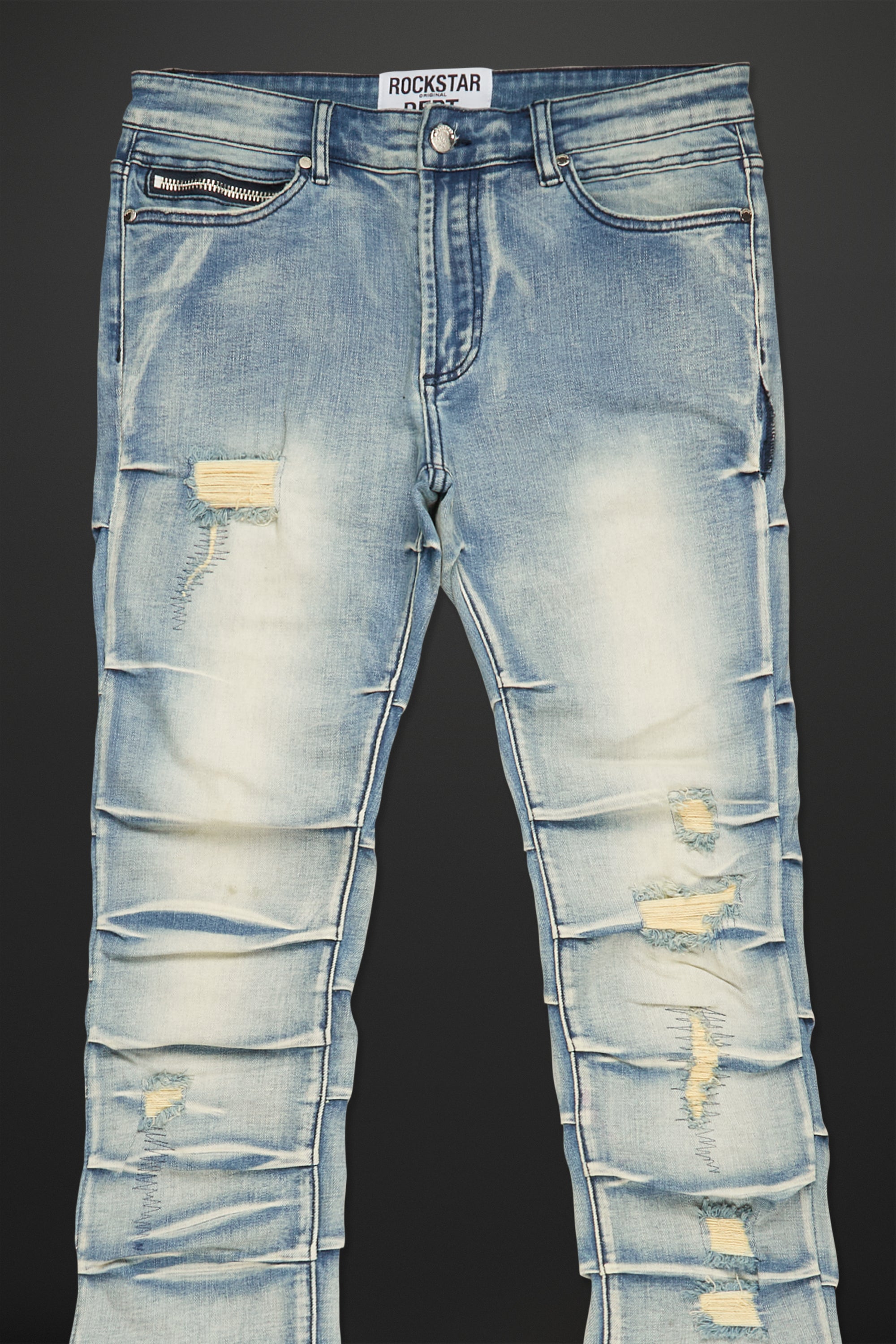 Akiral Blue Super Stacked Flare Jean