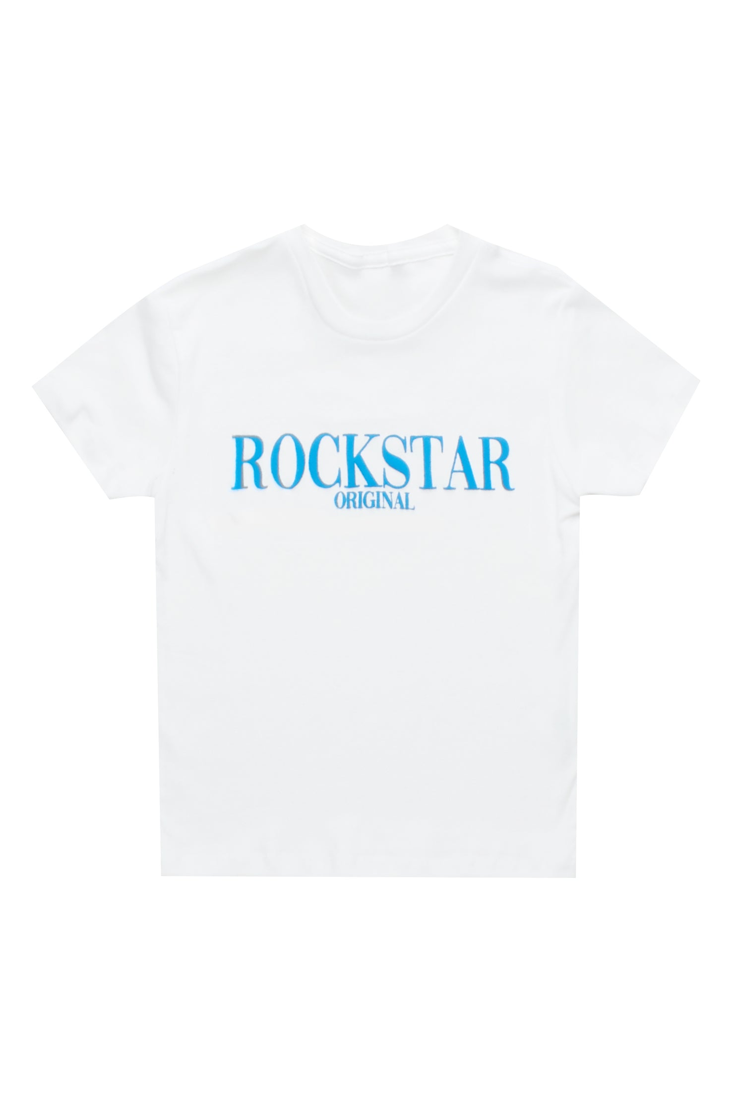 Boys Octavio Printed T-Shirt-White/Blue