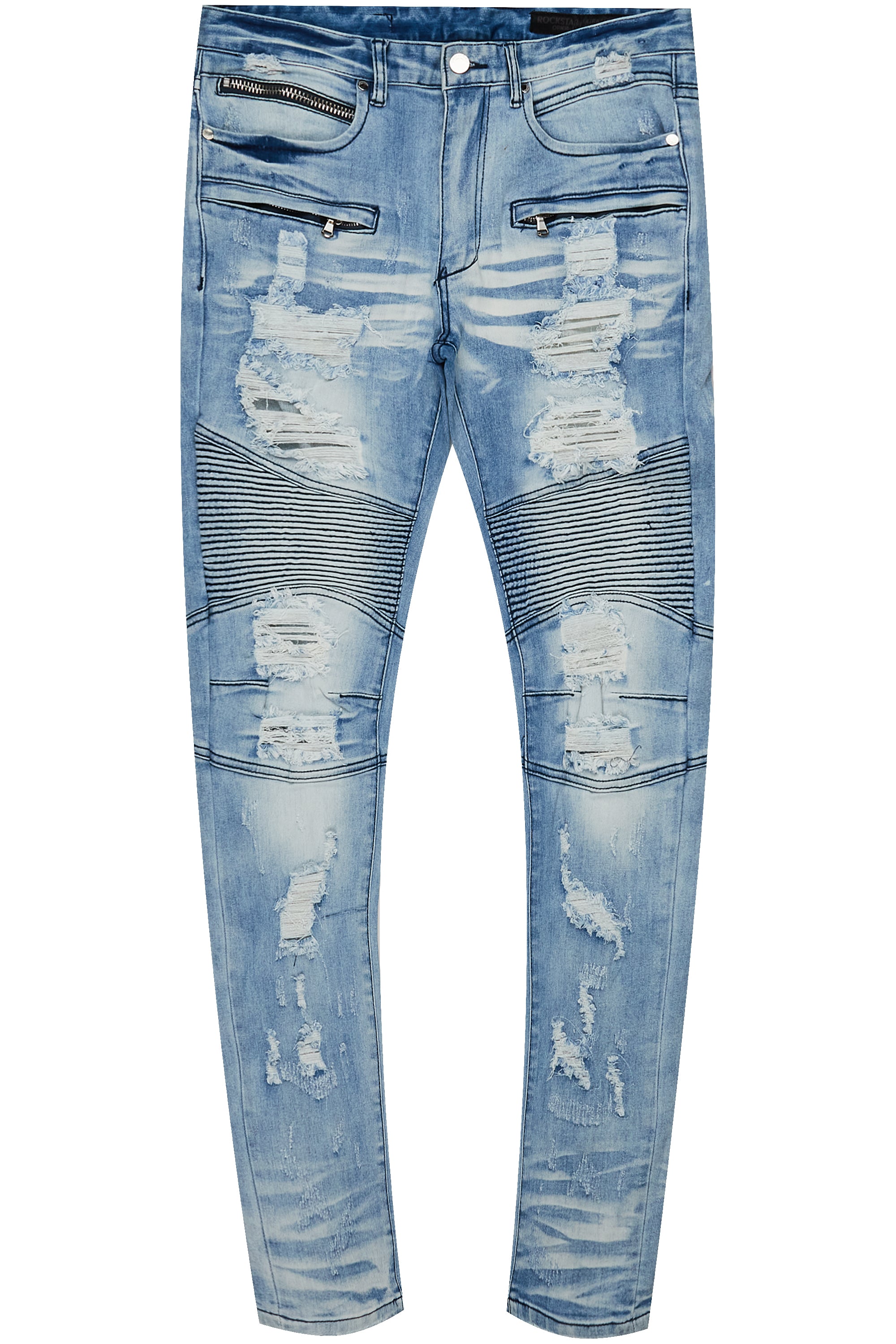 Light blue sales biker jeans mens