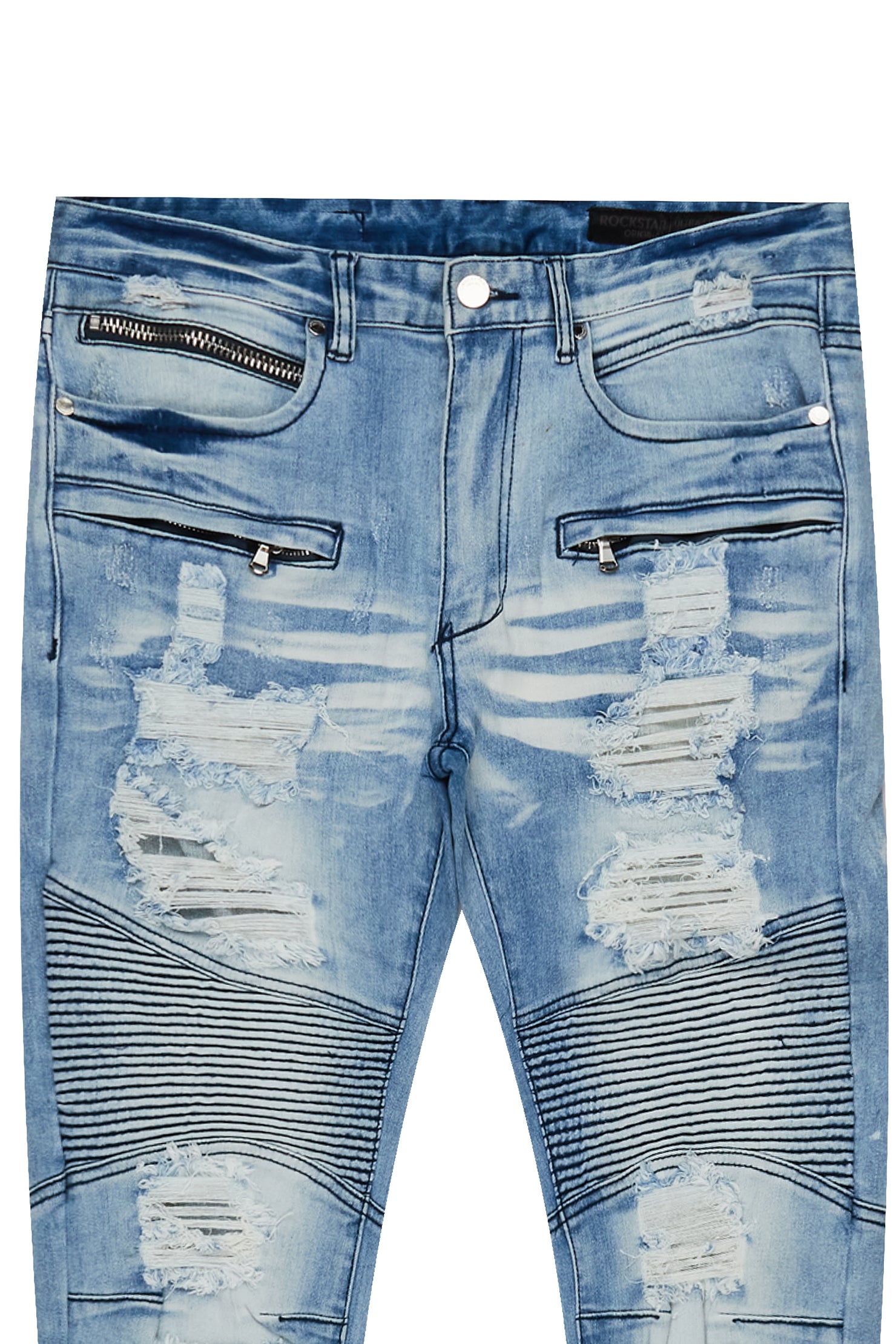 Brennon Signature Biker Jean- Light Wash