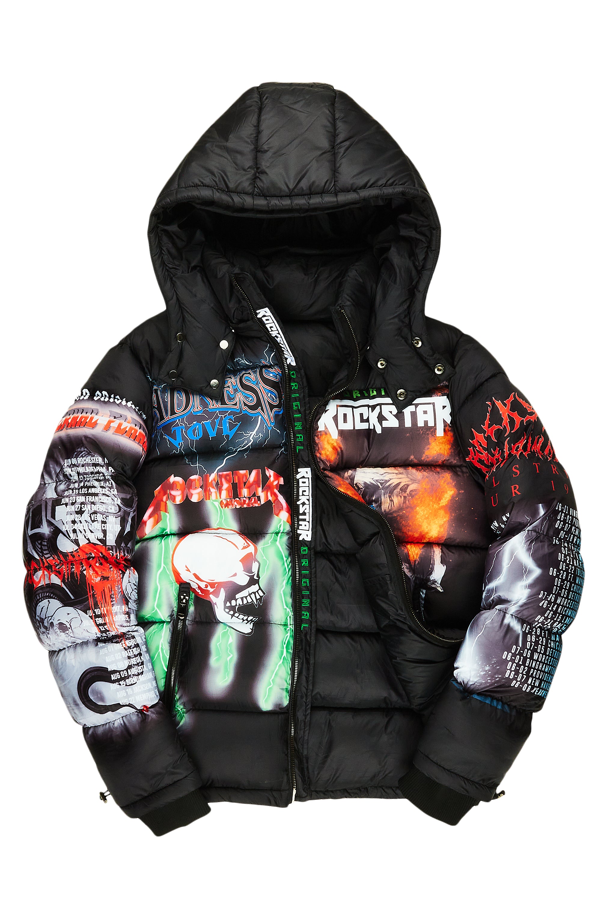 Saul Nash graphic-print hooded jacket - GUYANA PRINT