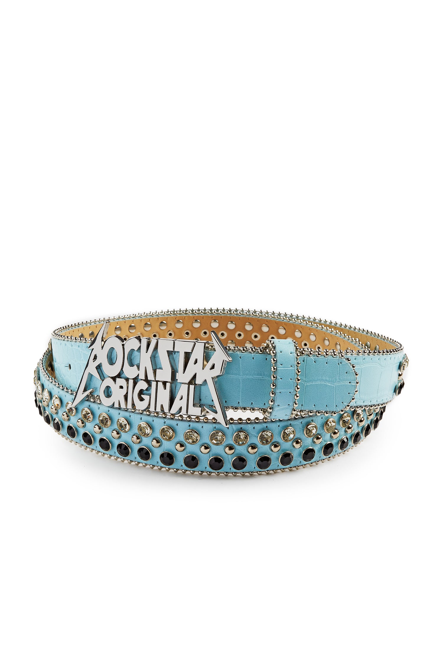 Blaze Rockstar Blue/White/Black Logo Belt