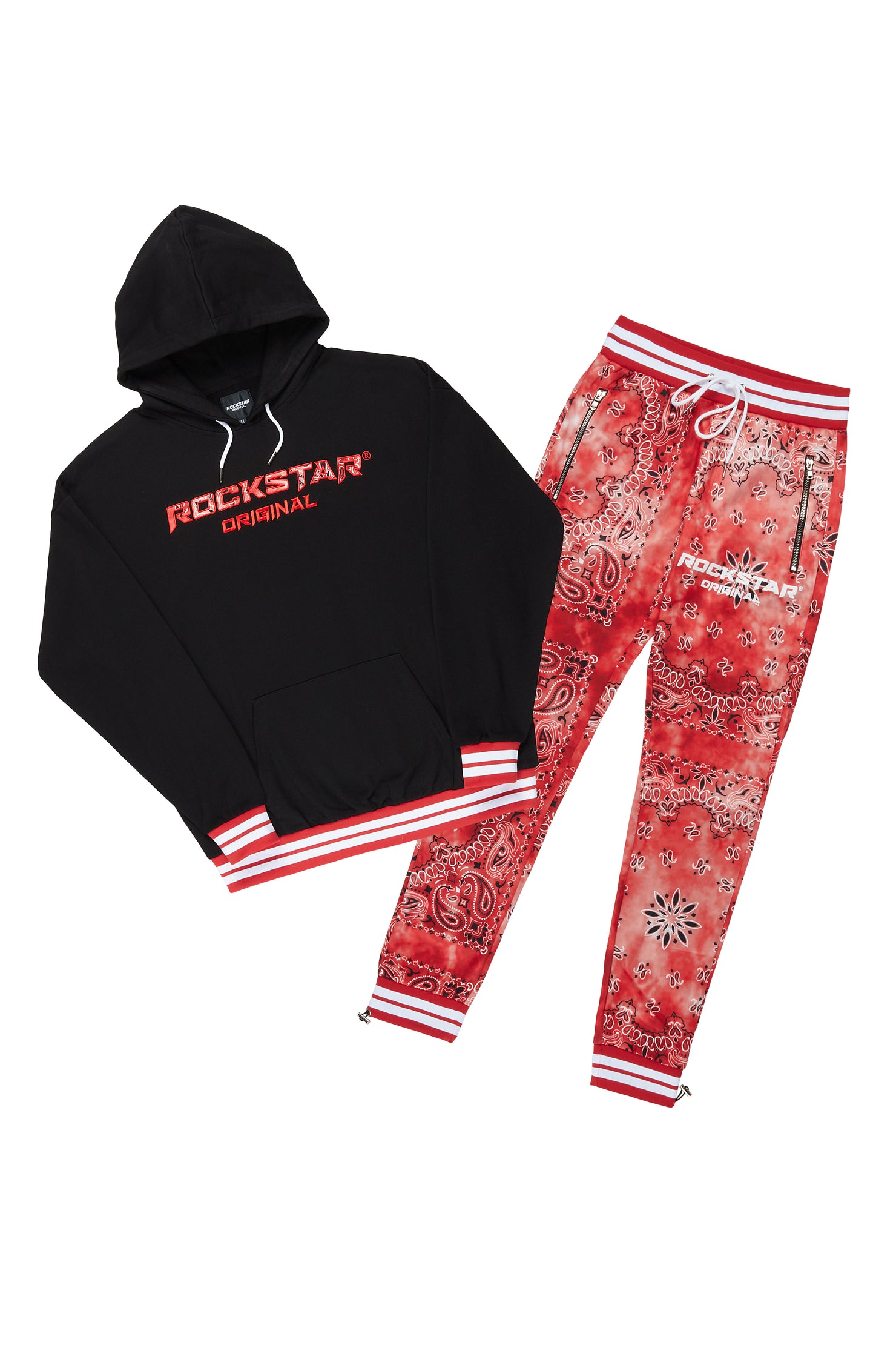Booker Red Graphic Hoodie Track Set