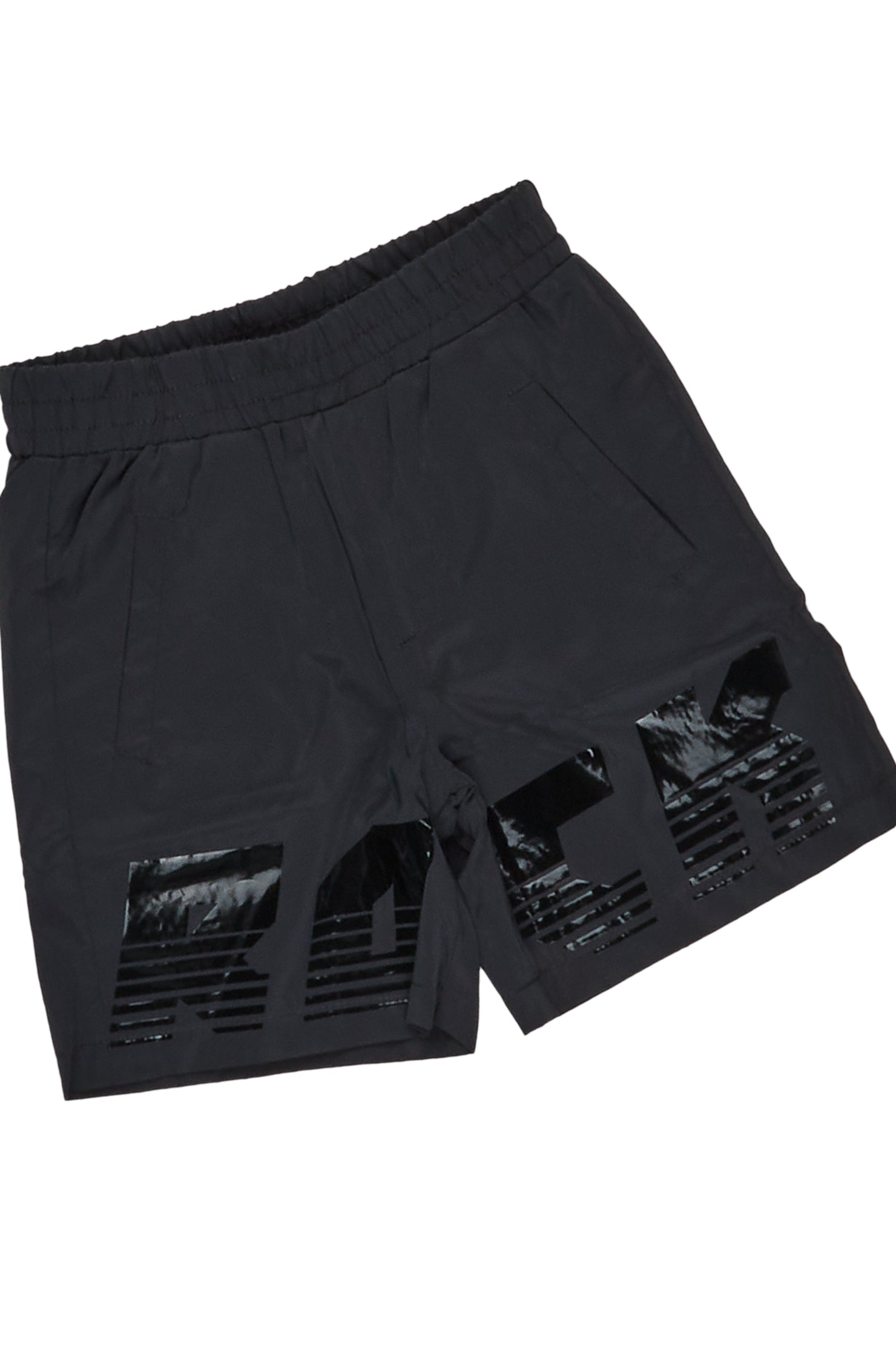 Boys Xadrian Black T Shirt Short Set