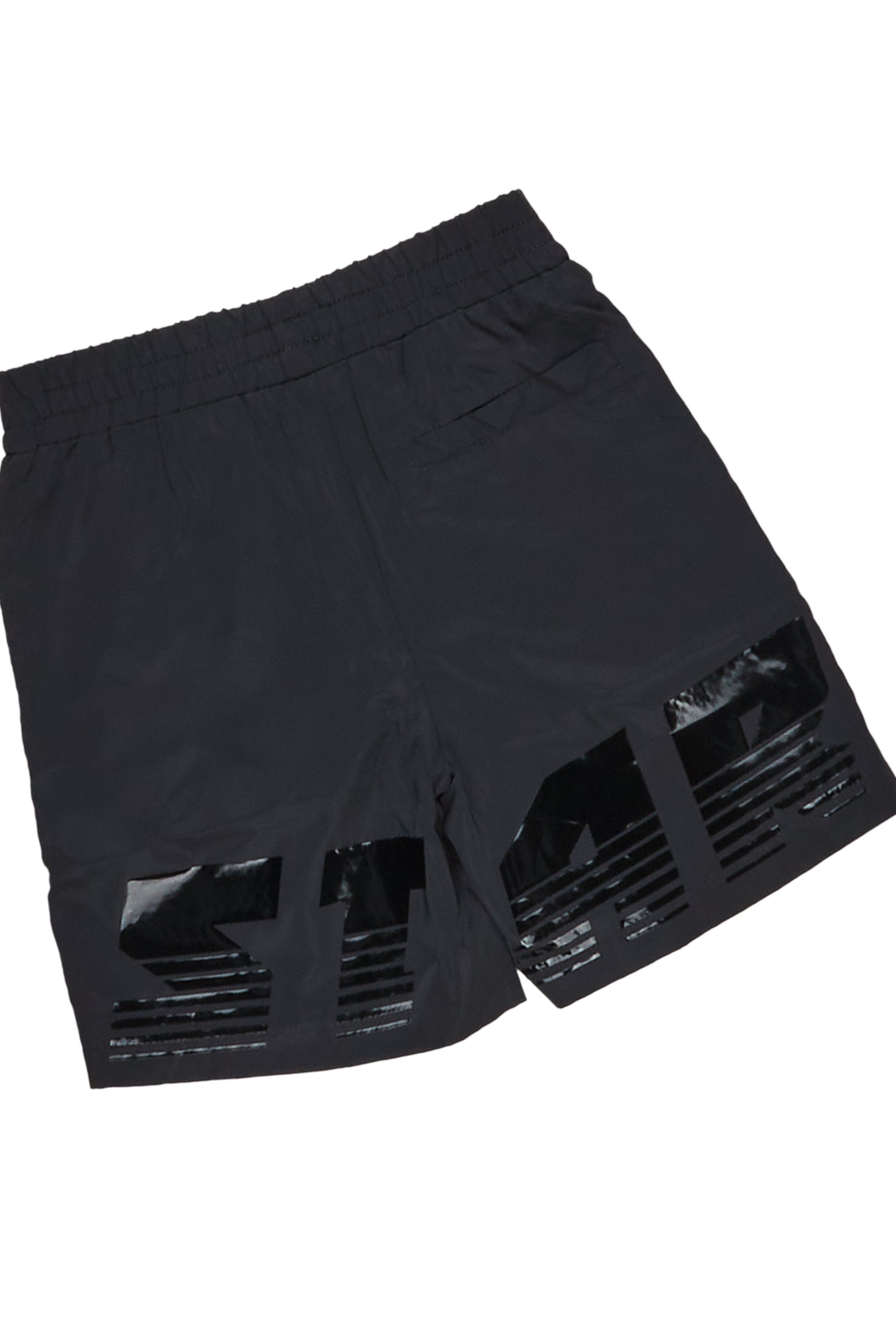 Boys Xadrian Black T Shirt Short Set