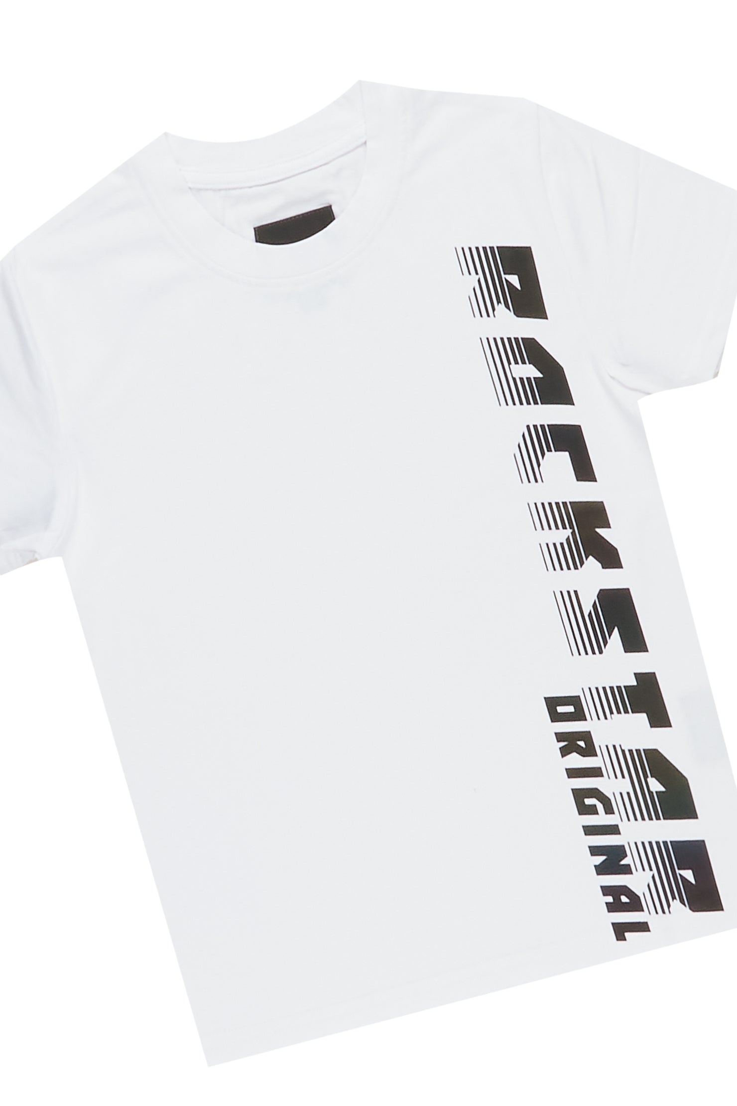 Boys Xadrian White T Shirt Short Set