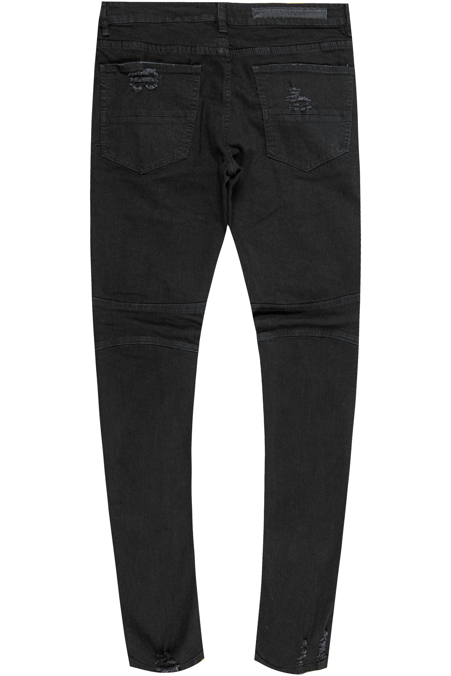 Bruce Biker Patch Jean- Blk/Red