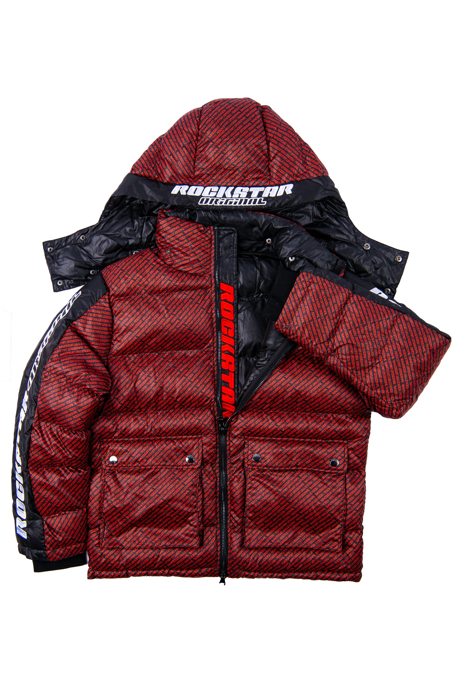 Bryson Puffer Jacket- Red/Blk