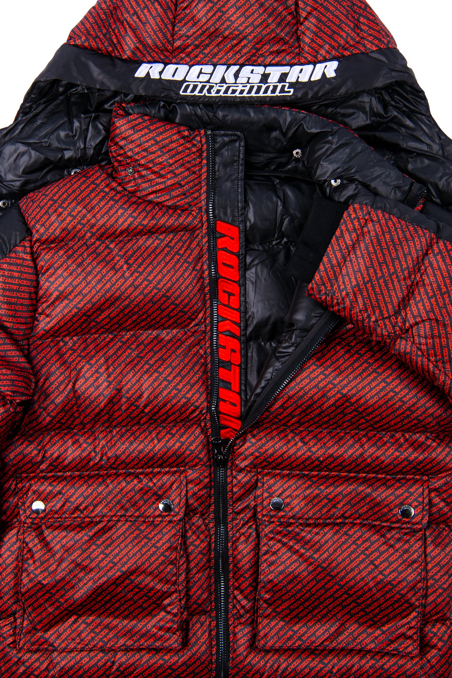 Bryson Puffer Jacket- Red/Blk