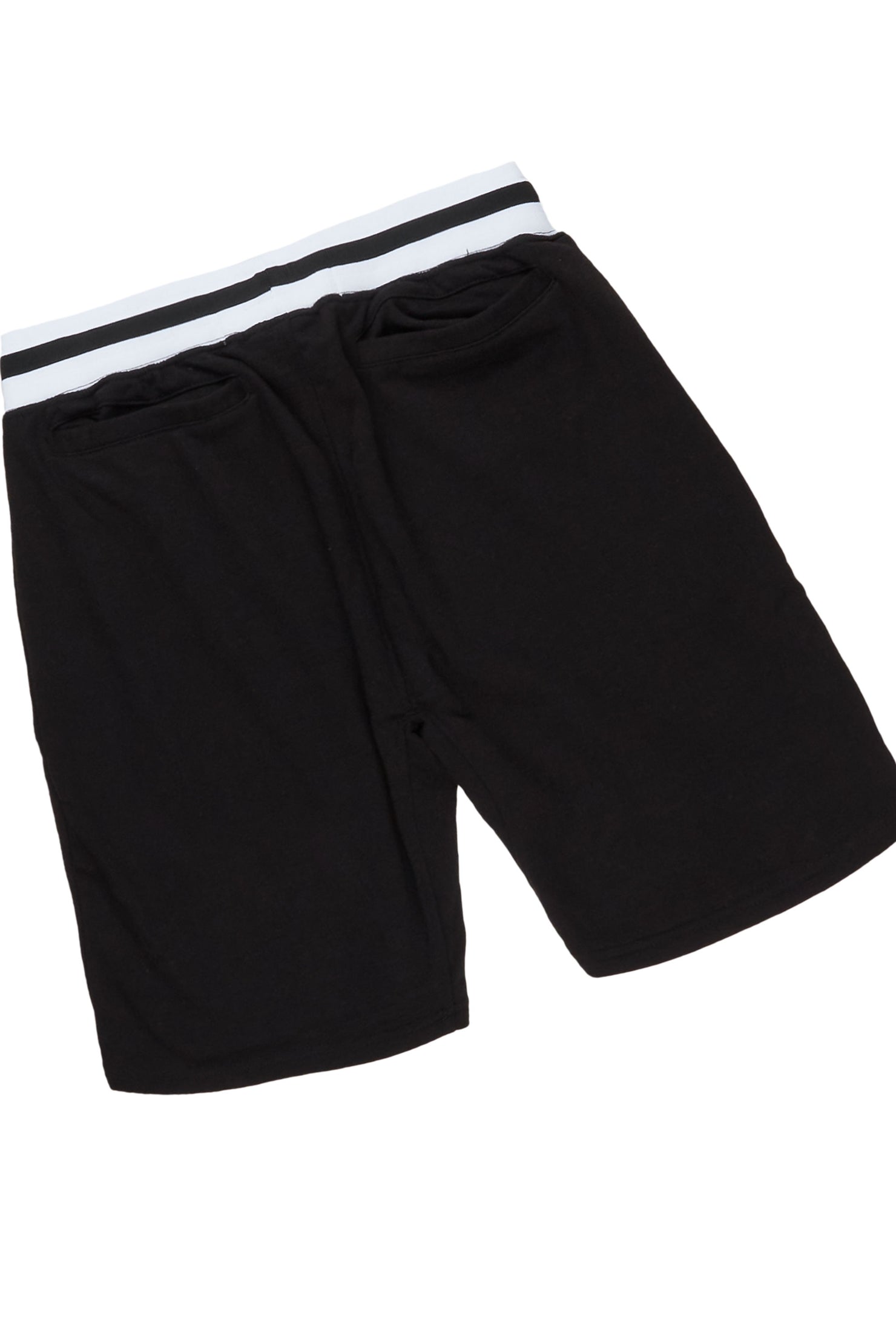 Cain White/Black Graphic T-Shirt Short Set