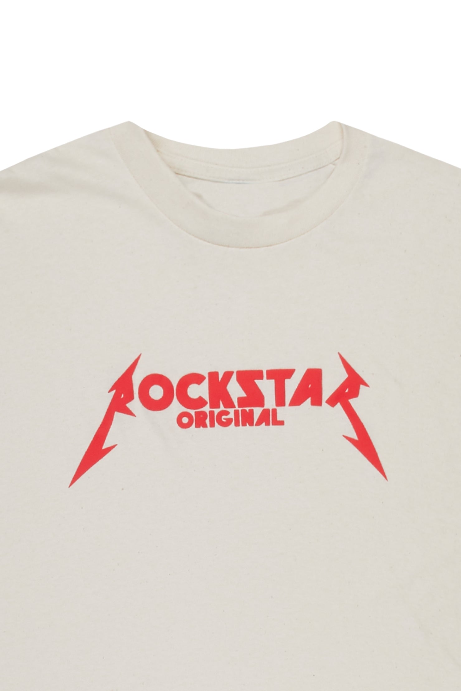 Diogo Printed T-Shirt- Natural/Red