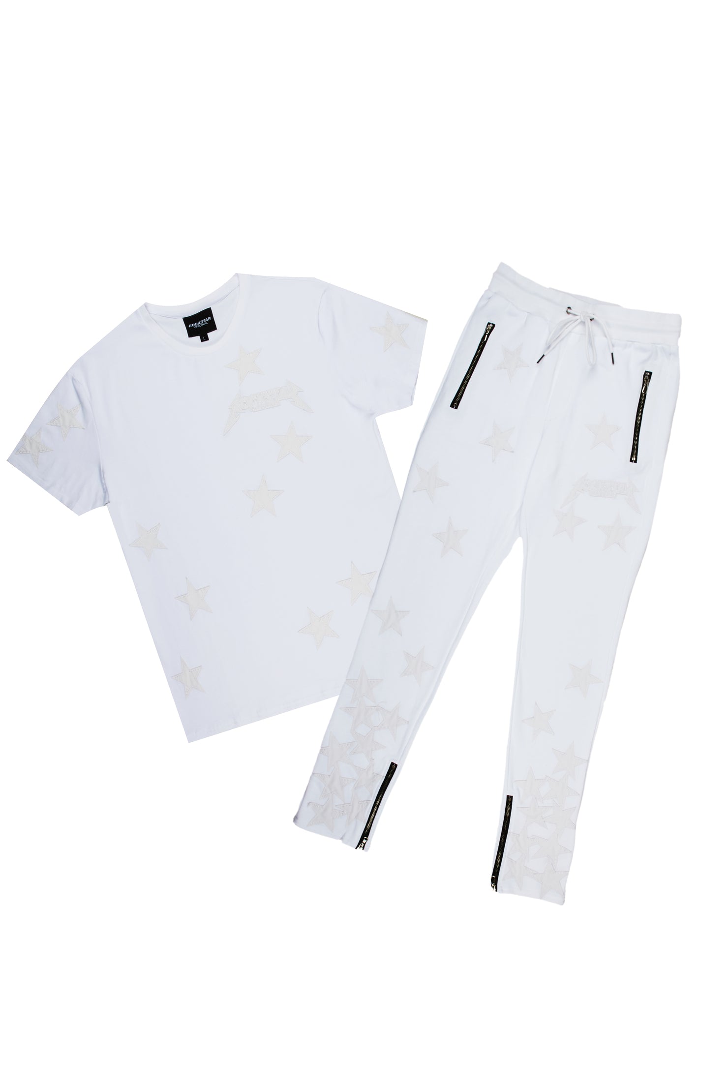 Dominic T-Shirt Track Set-White