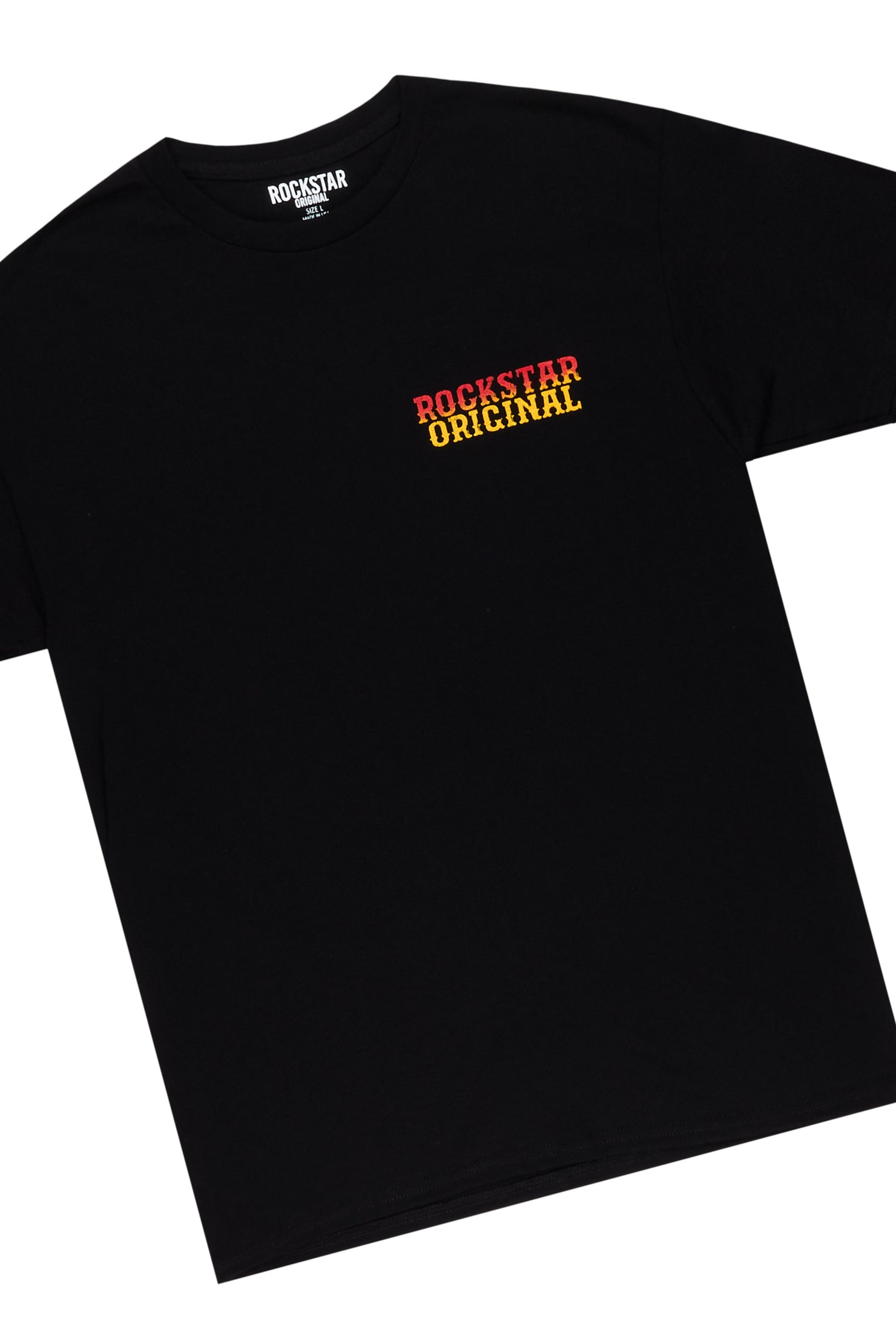Dorian Black/Orange T-Shirt Denim Short Set