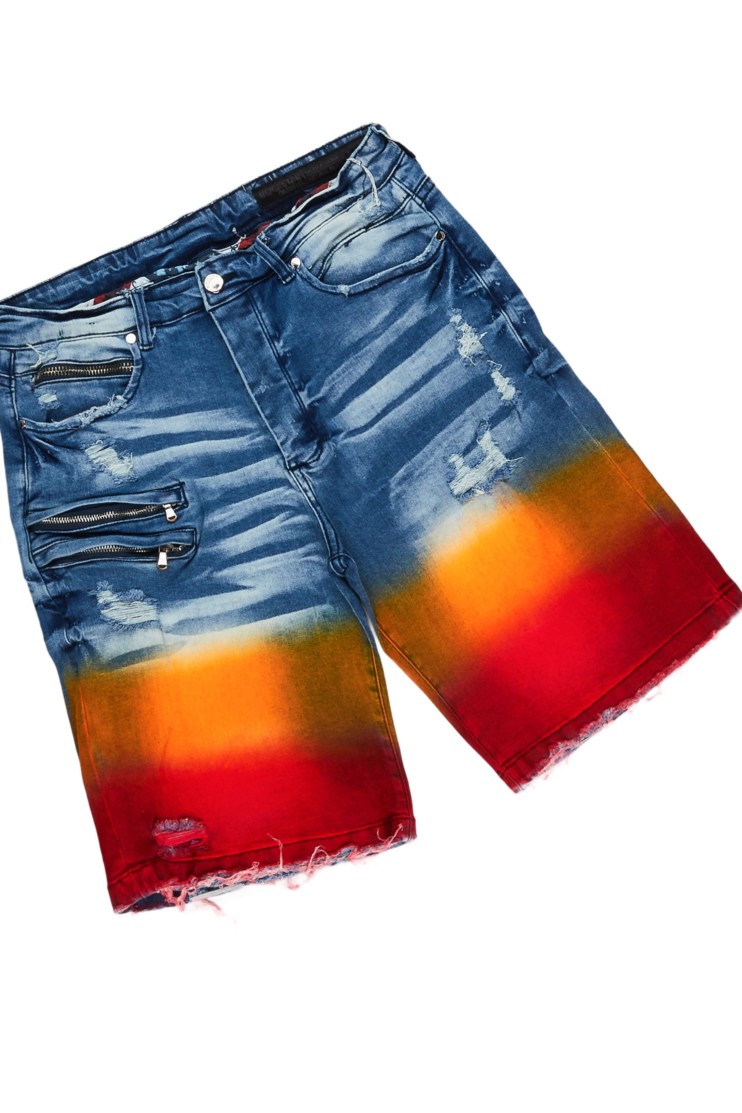 Dorian Black/Orange T-Shirt Denim Short Set