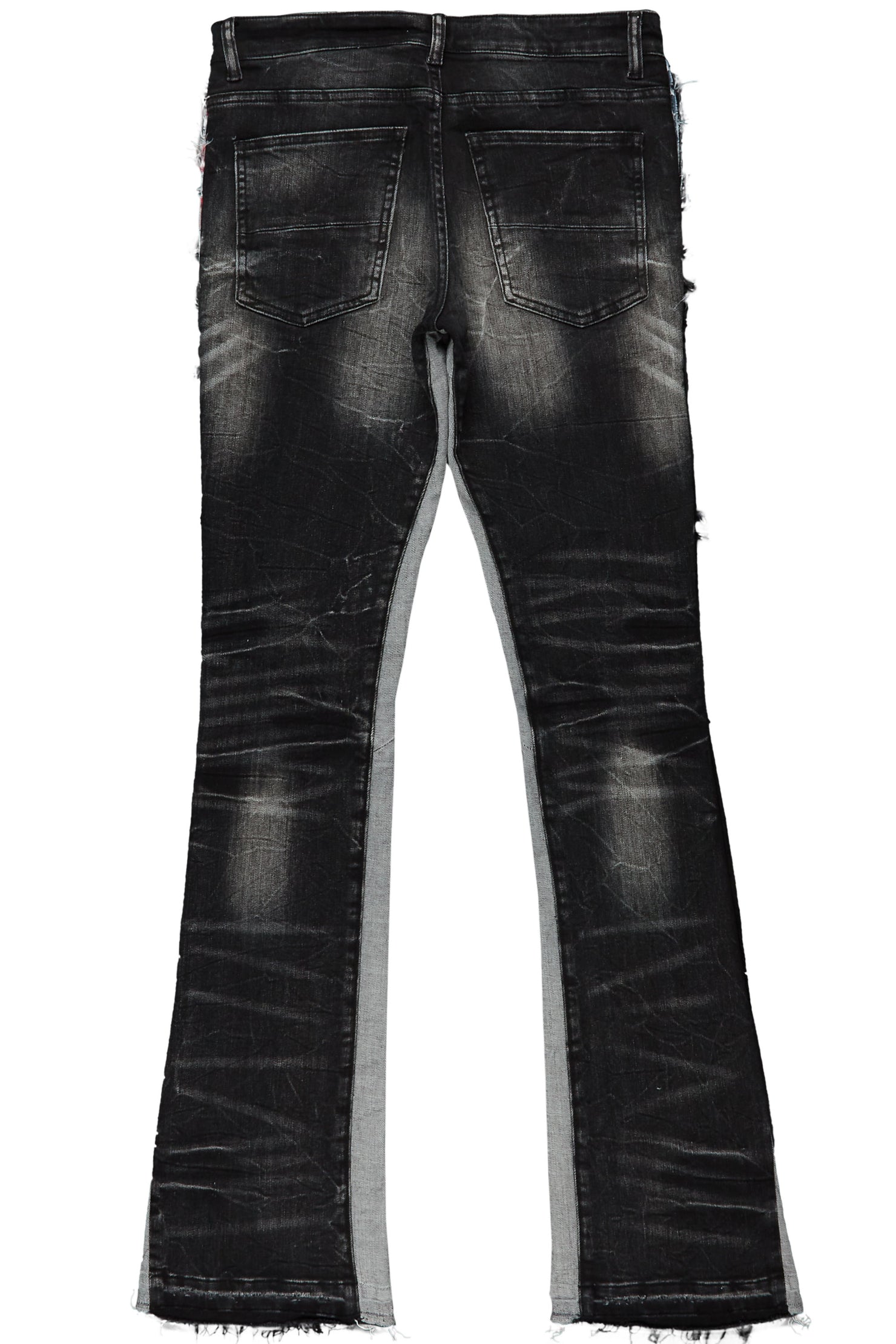 Eugene Stacked Flare Jean-Black