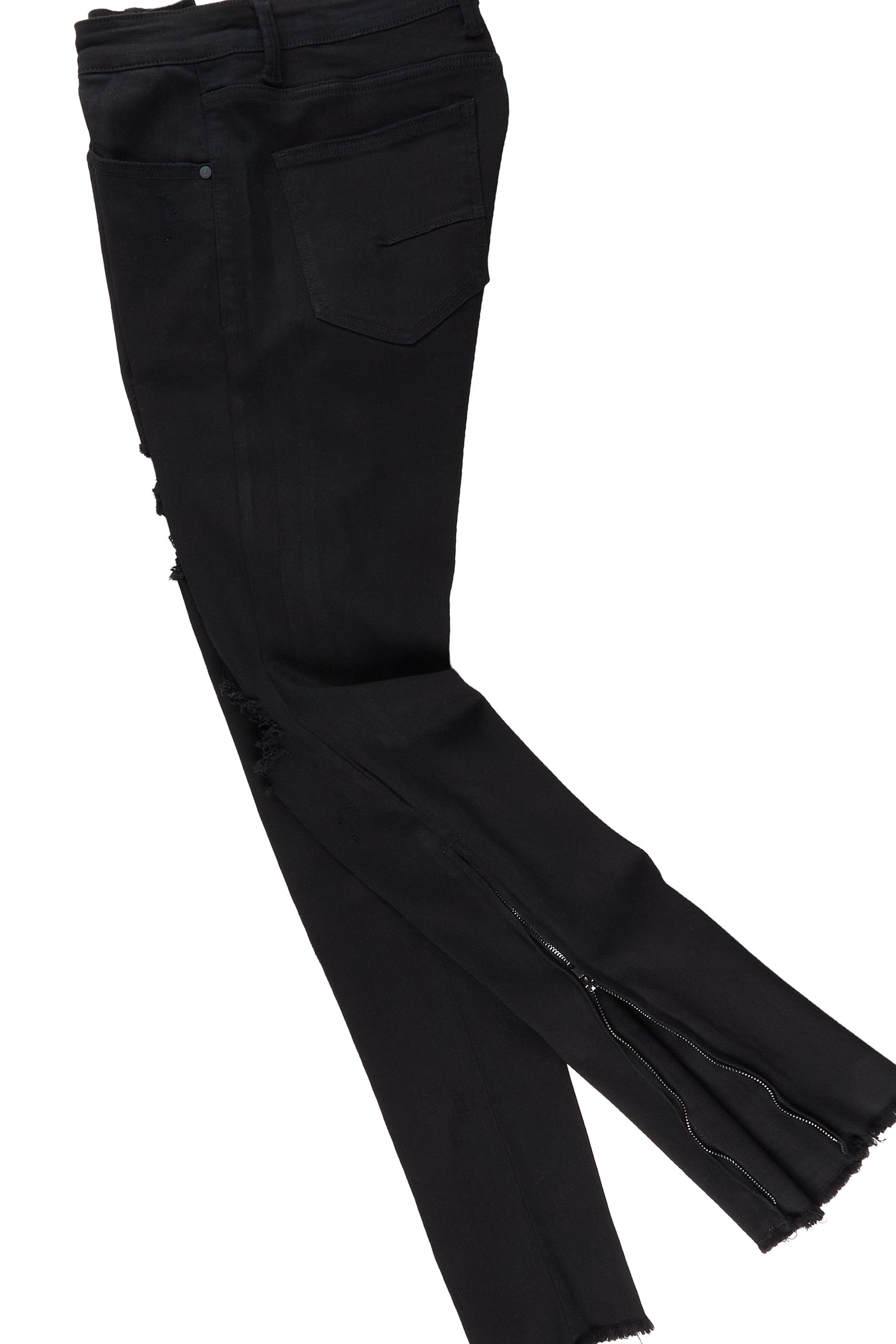 Ferg Black Stacked Flare Jean