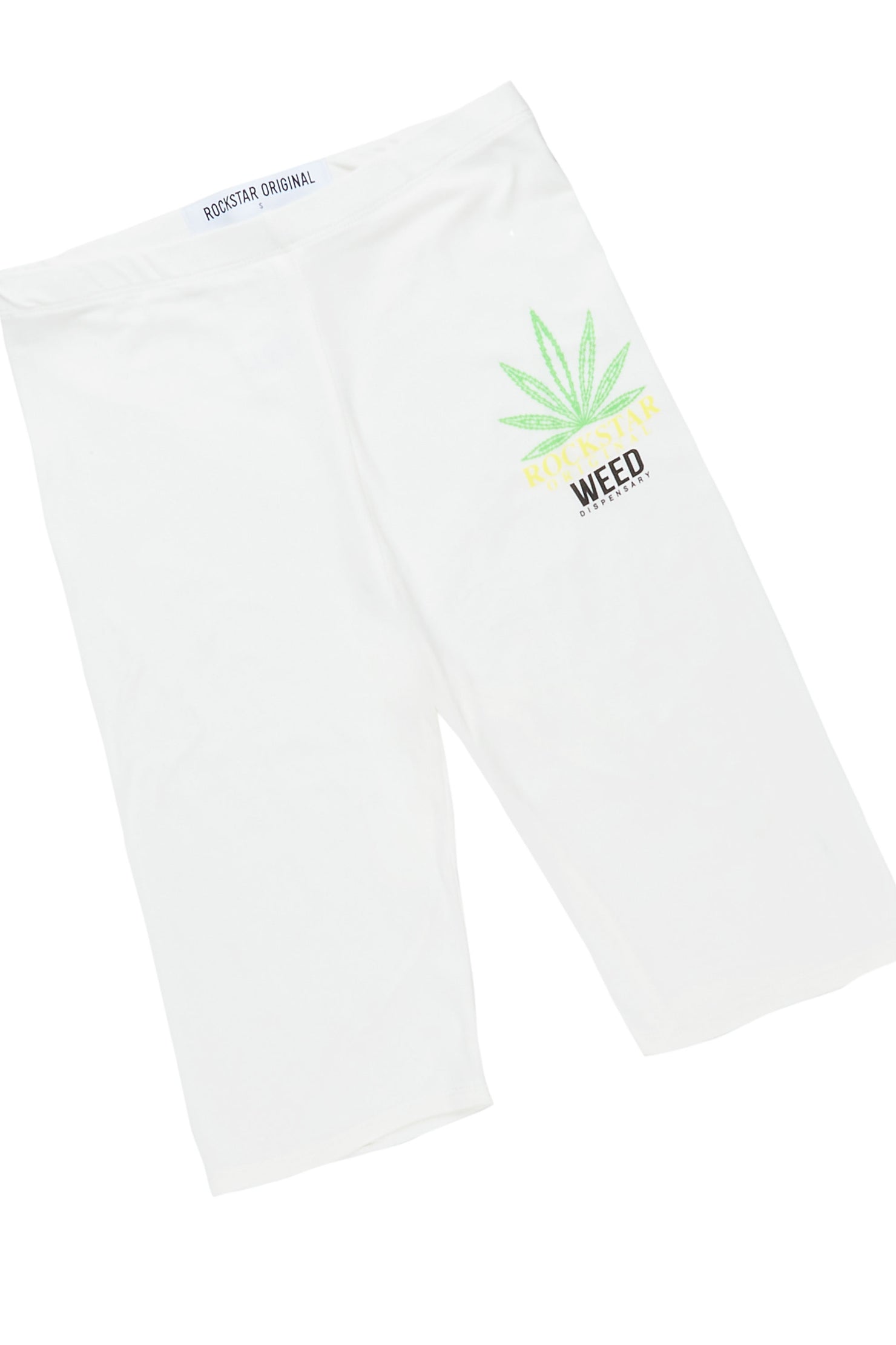 High Like Me White Bike Short Set