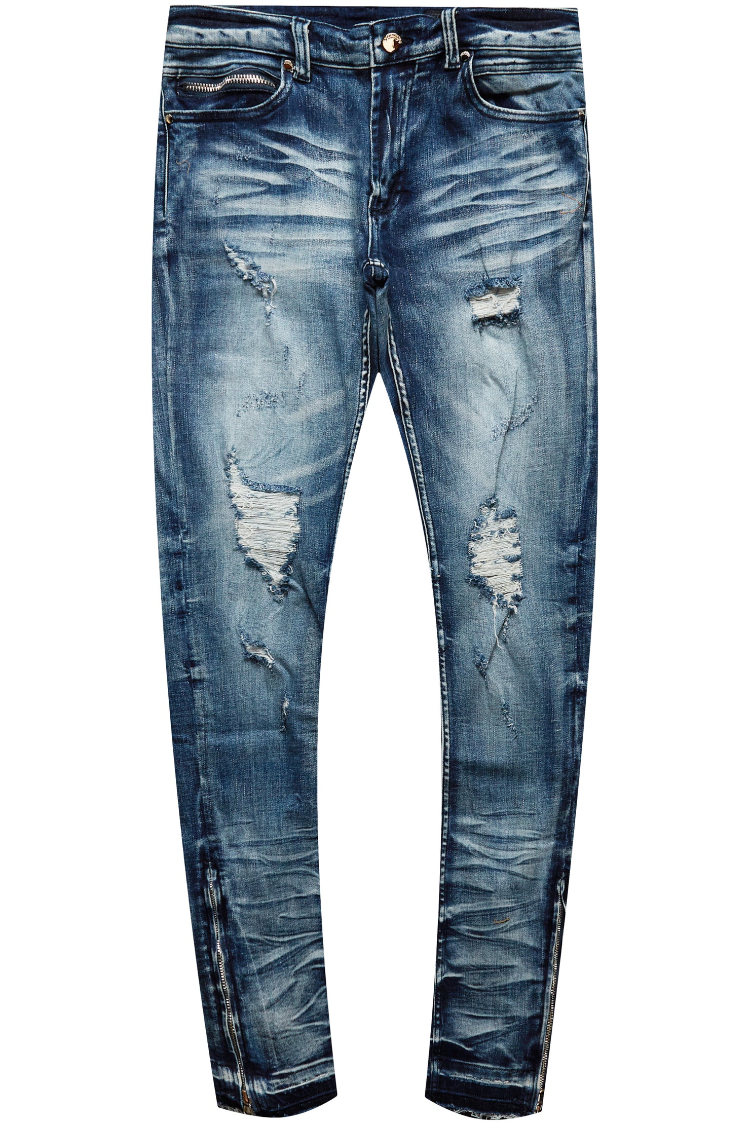Jaymes Stacked Flare Jean-Blue