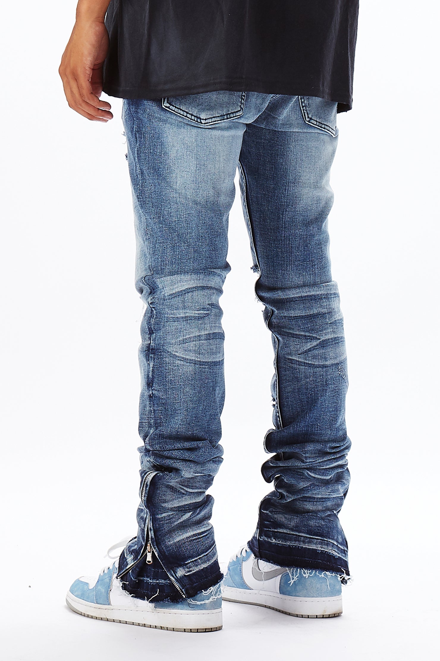 Jaymes Blue Stacked Flare Jean