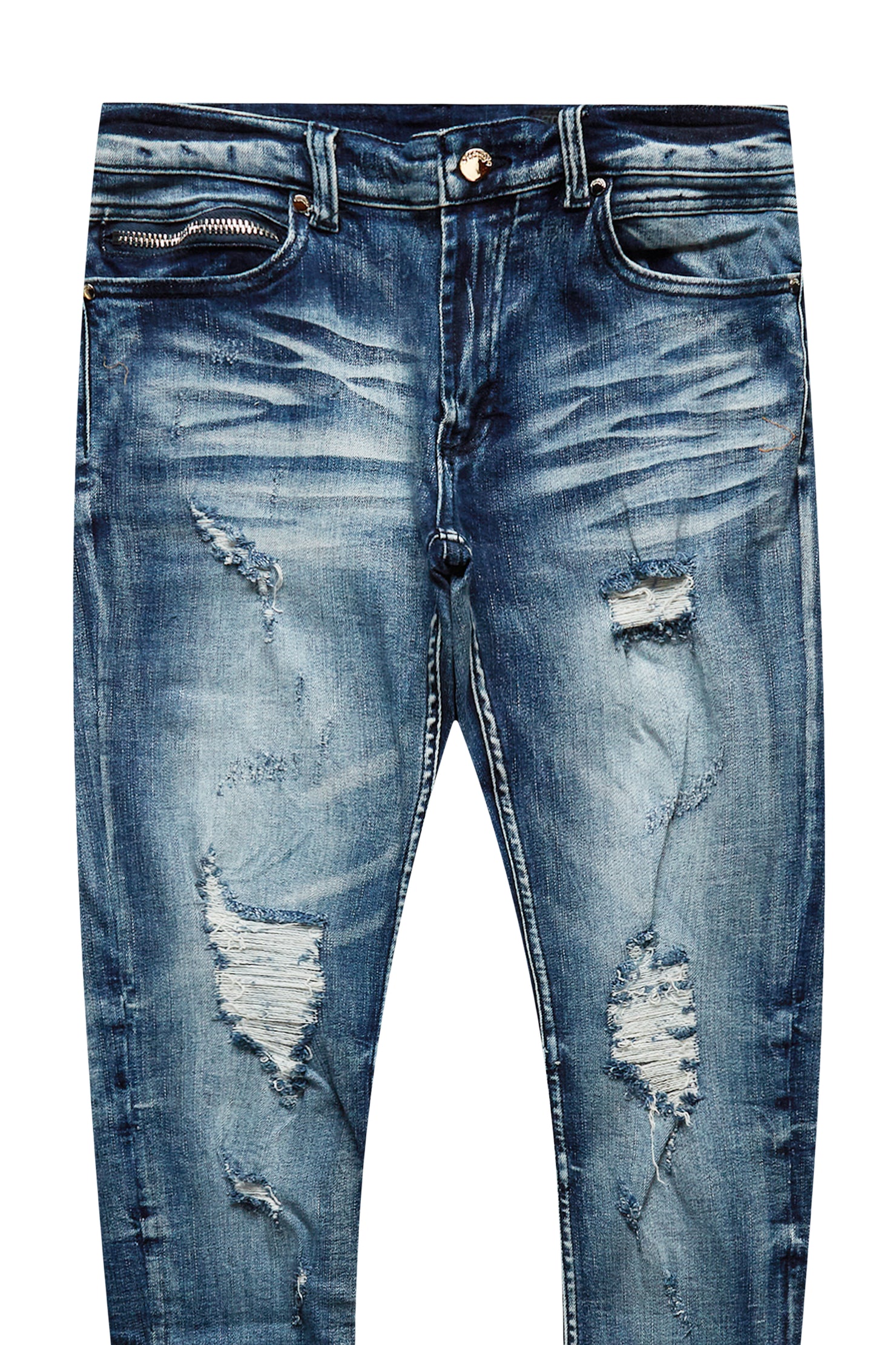 Jaymes Blue Stacked Flare Jean