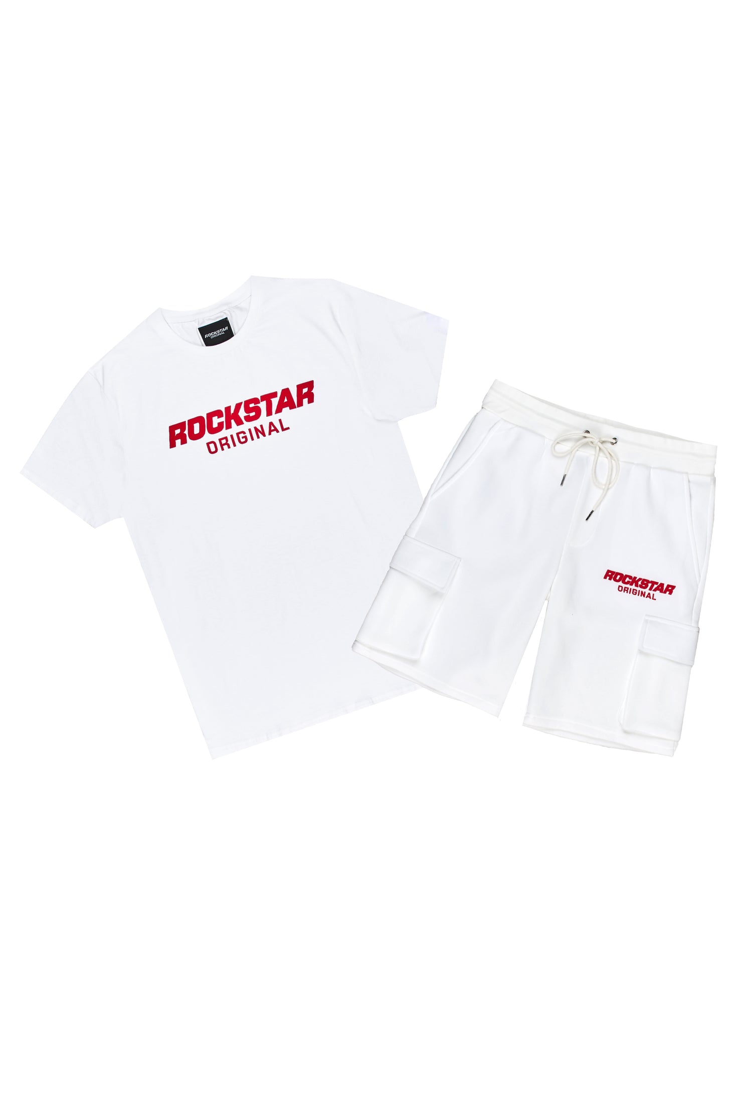 Keel Short Set-White/Red