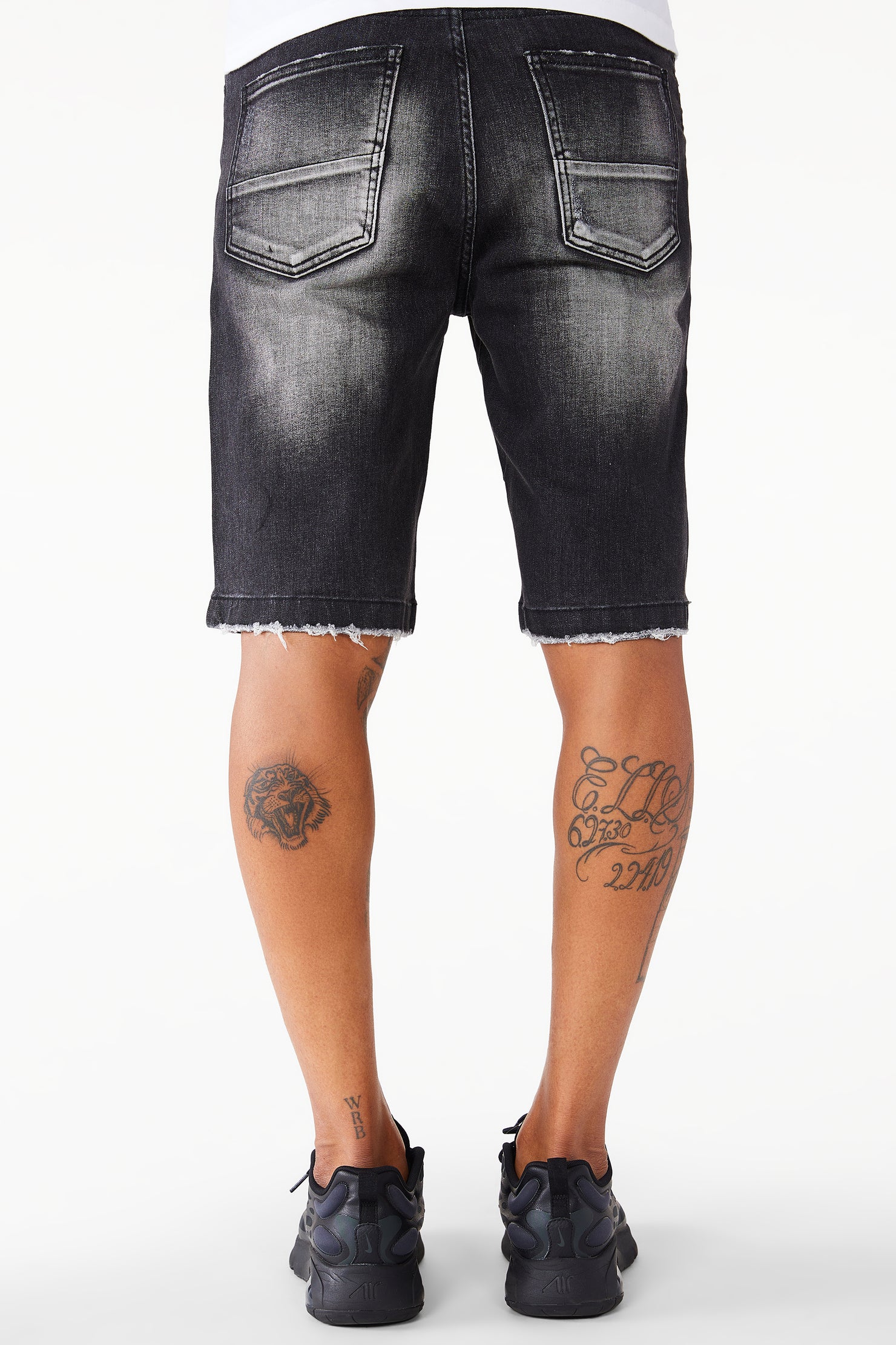 Treyton Wash Denim Short- Grey