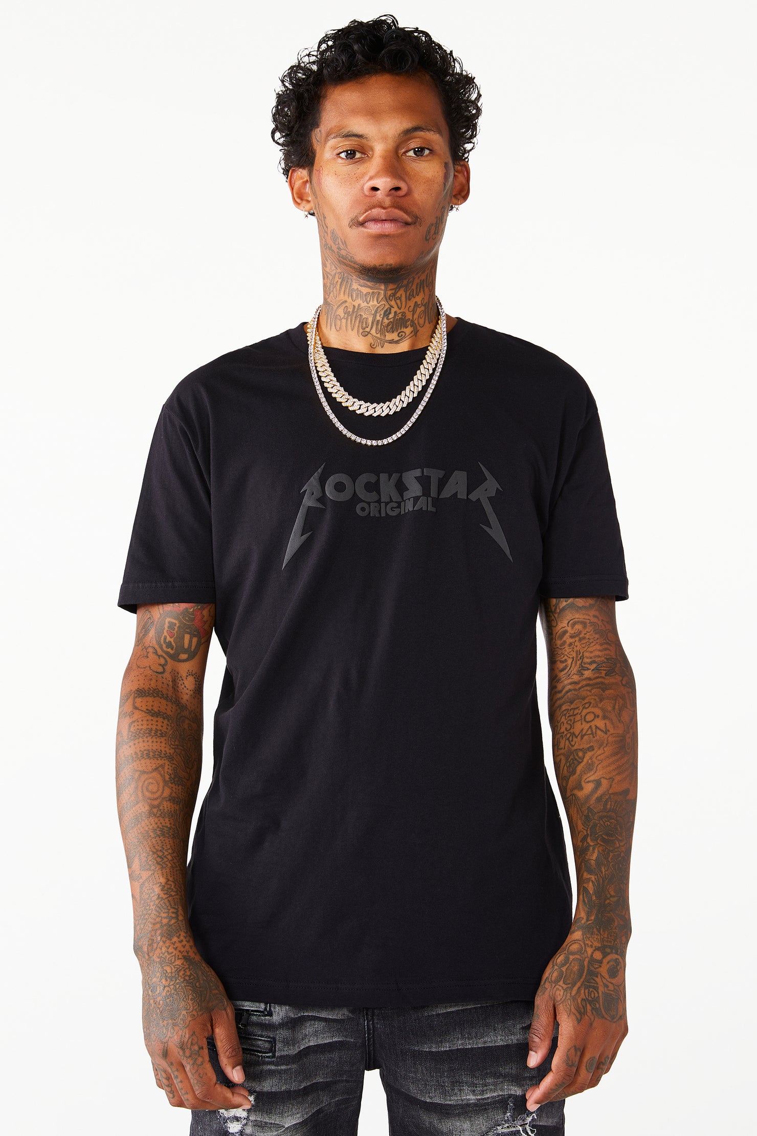 Diogo Printed T-Shirt- Black