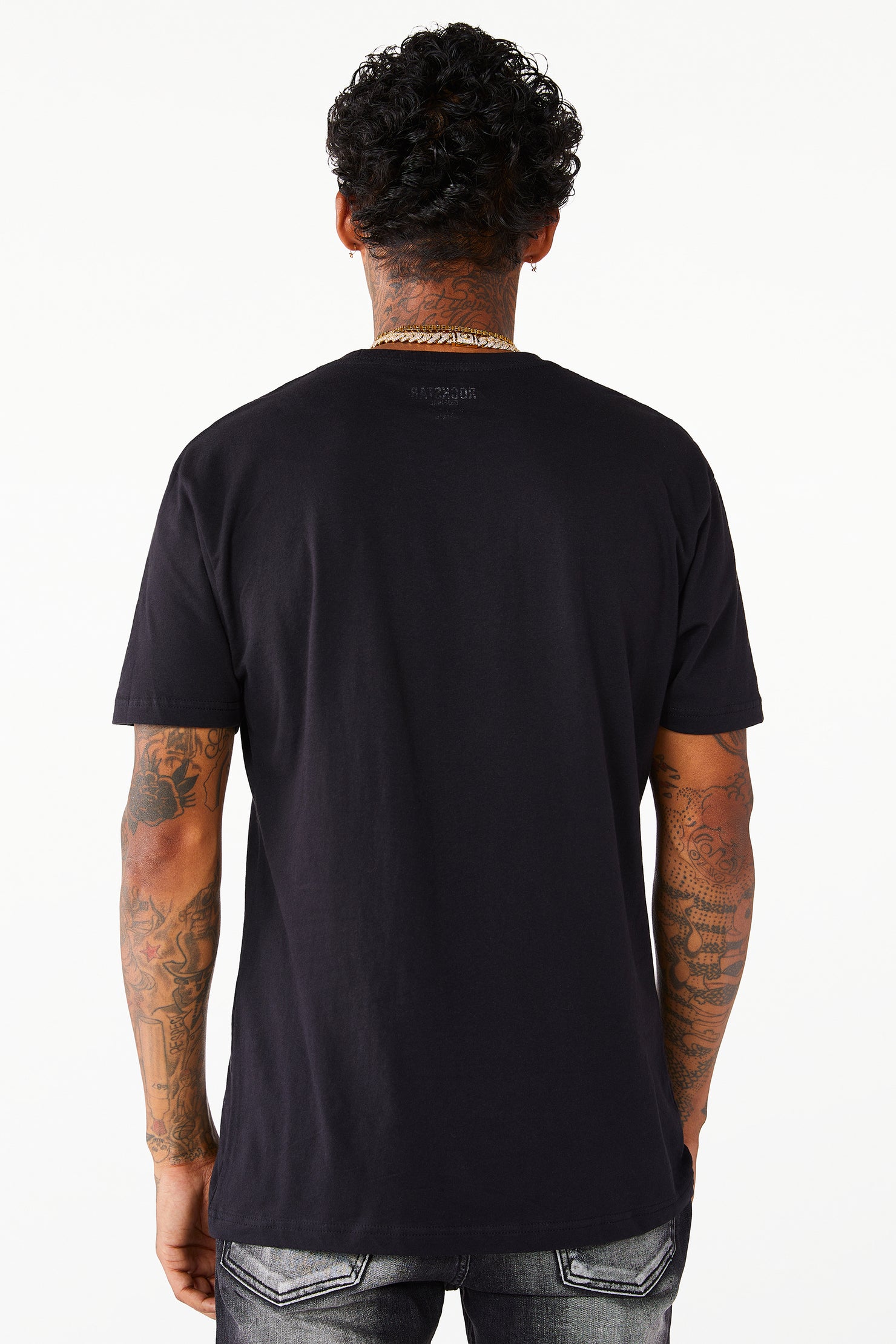 Diogo Printed T-Shirt- Black