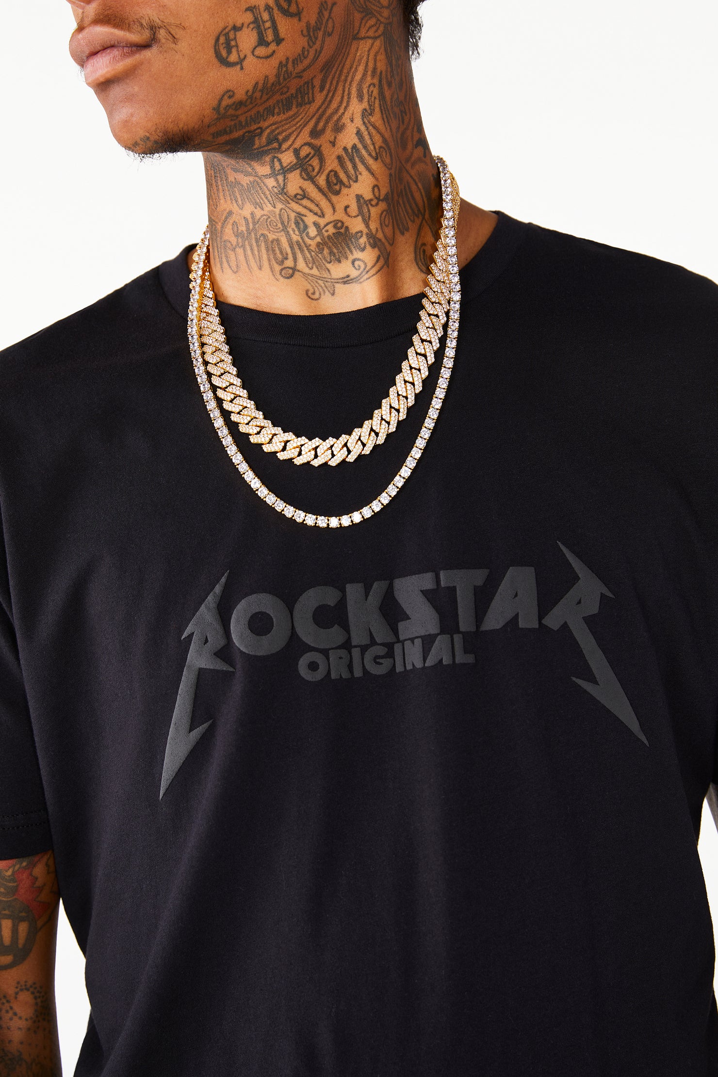 Diogo Printed T-Shirt- Black