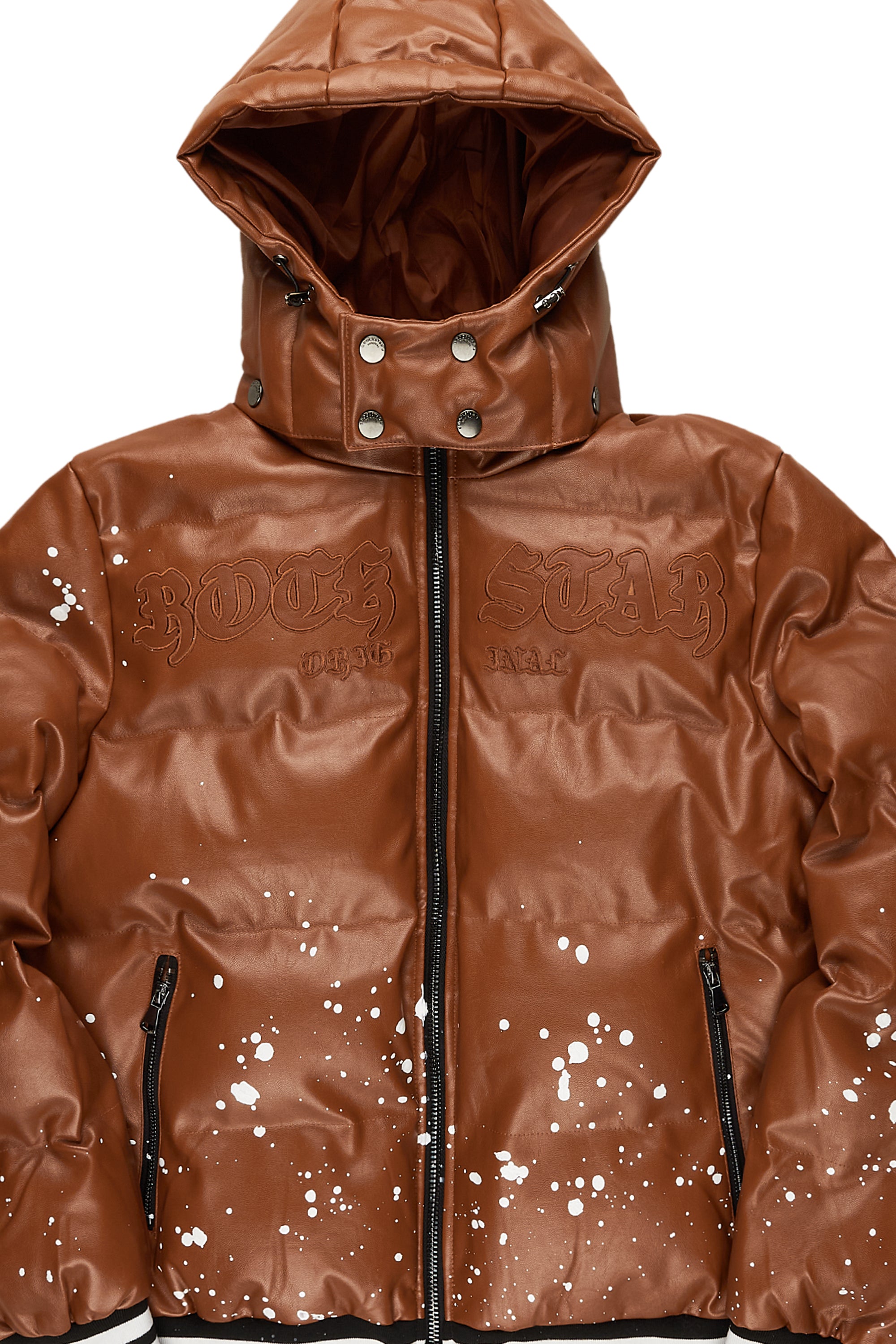 Losing My Mind On A Monday Rust Puffer Jacket