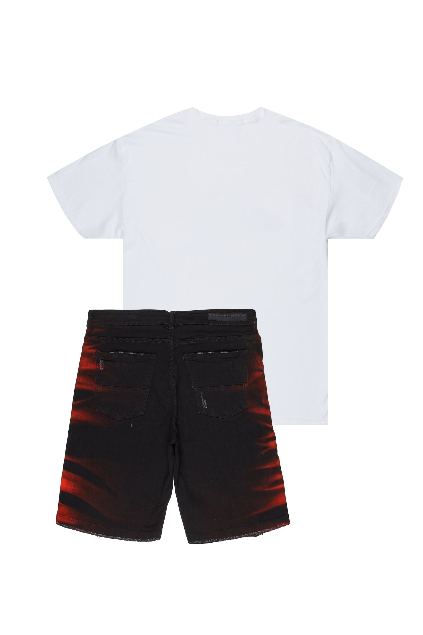 Murati T-Shirt/Denim Short Set-White